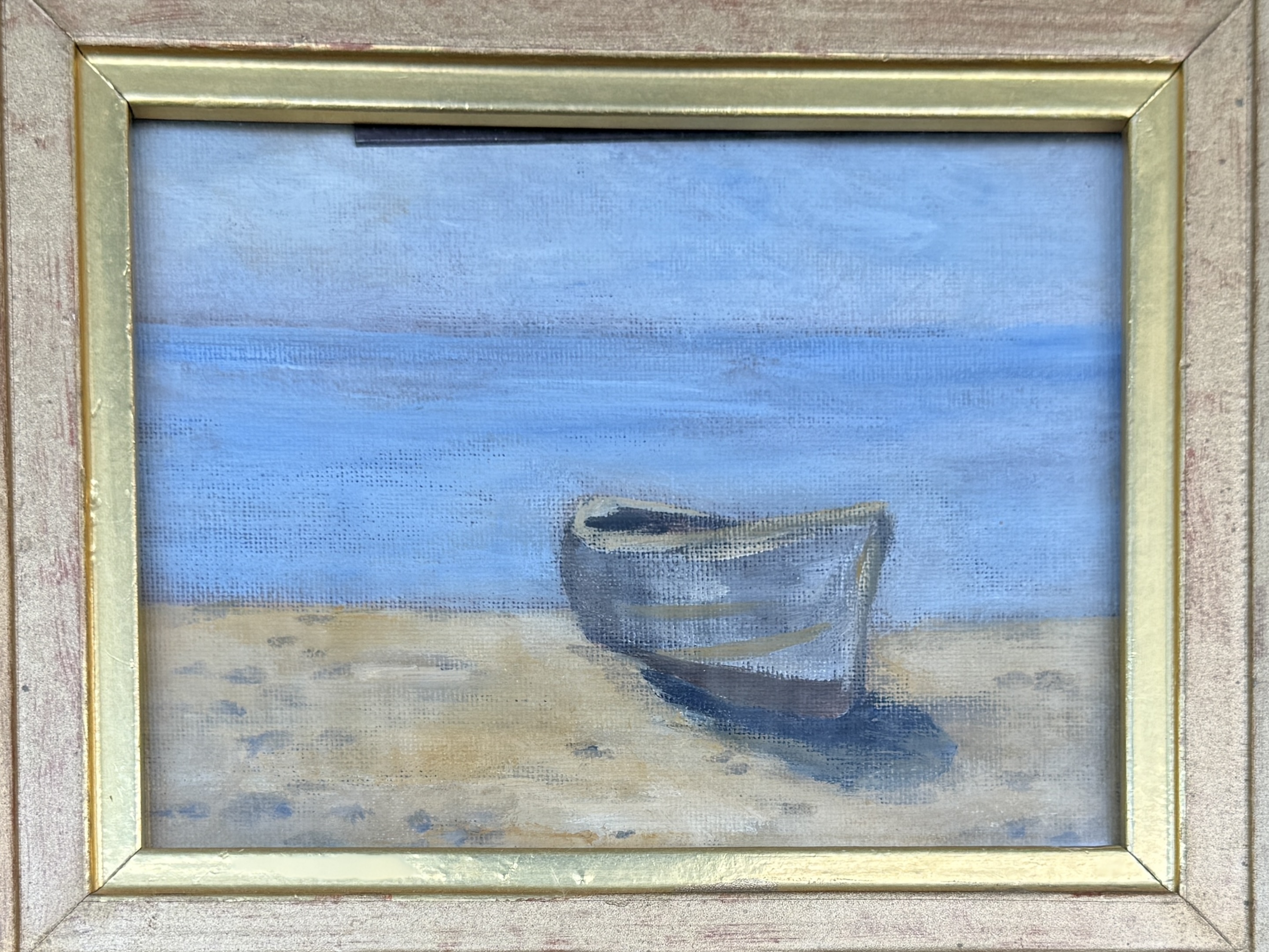 BERNARD M. KREMITSKE, "SAILBOAT ON COAST"
