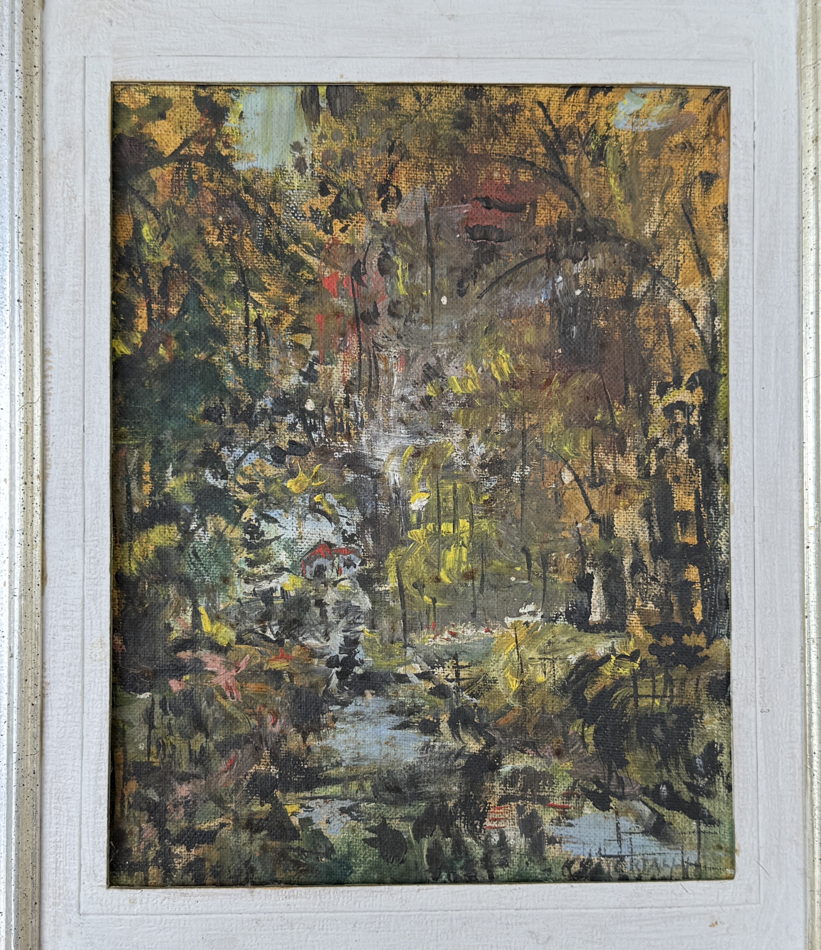 IMPRESSIONISTIC AUTUMN FOREST LANDSCAPE PAINTING