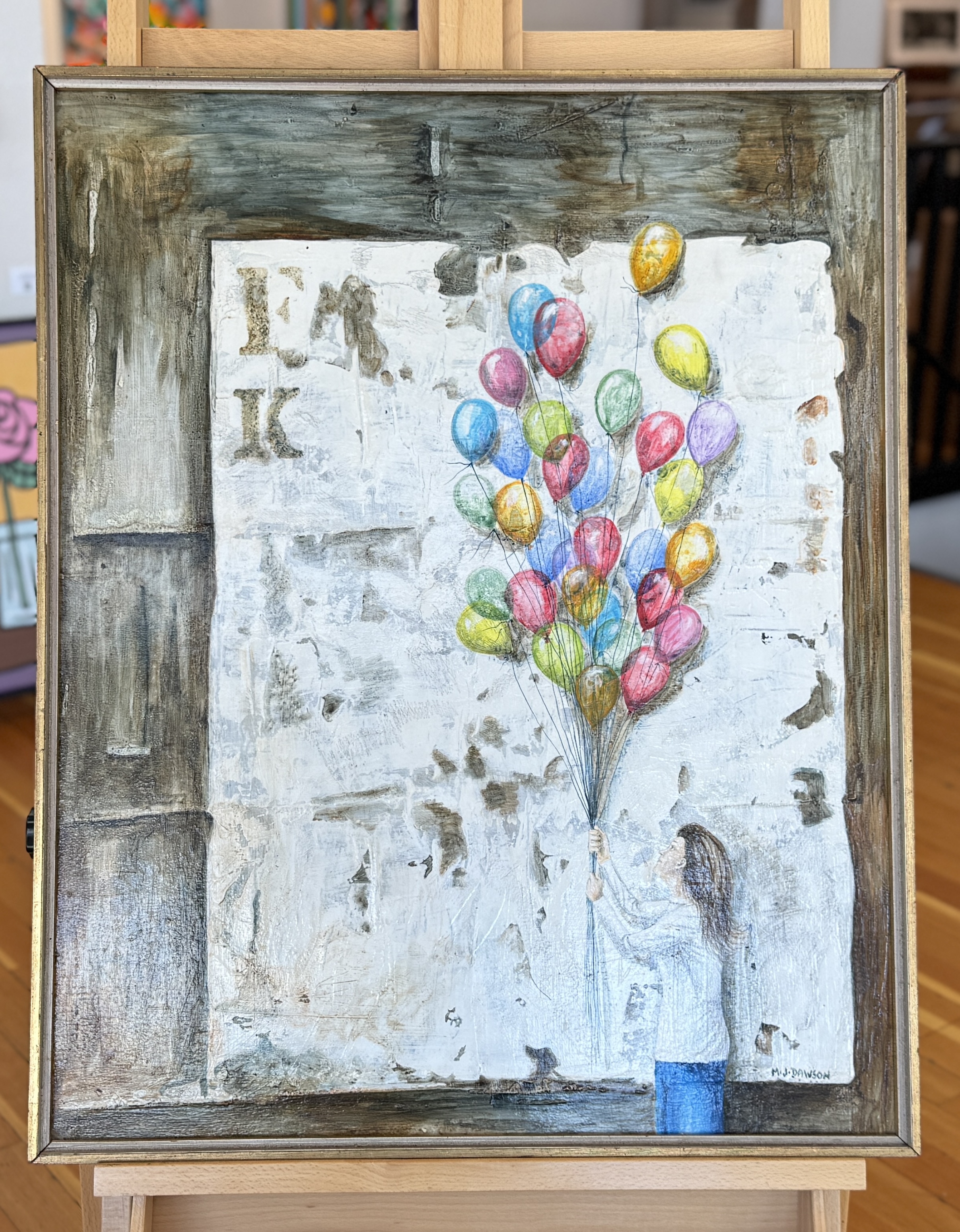 M.J. DAWSON, OIL ON BOARD