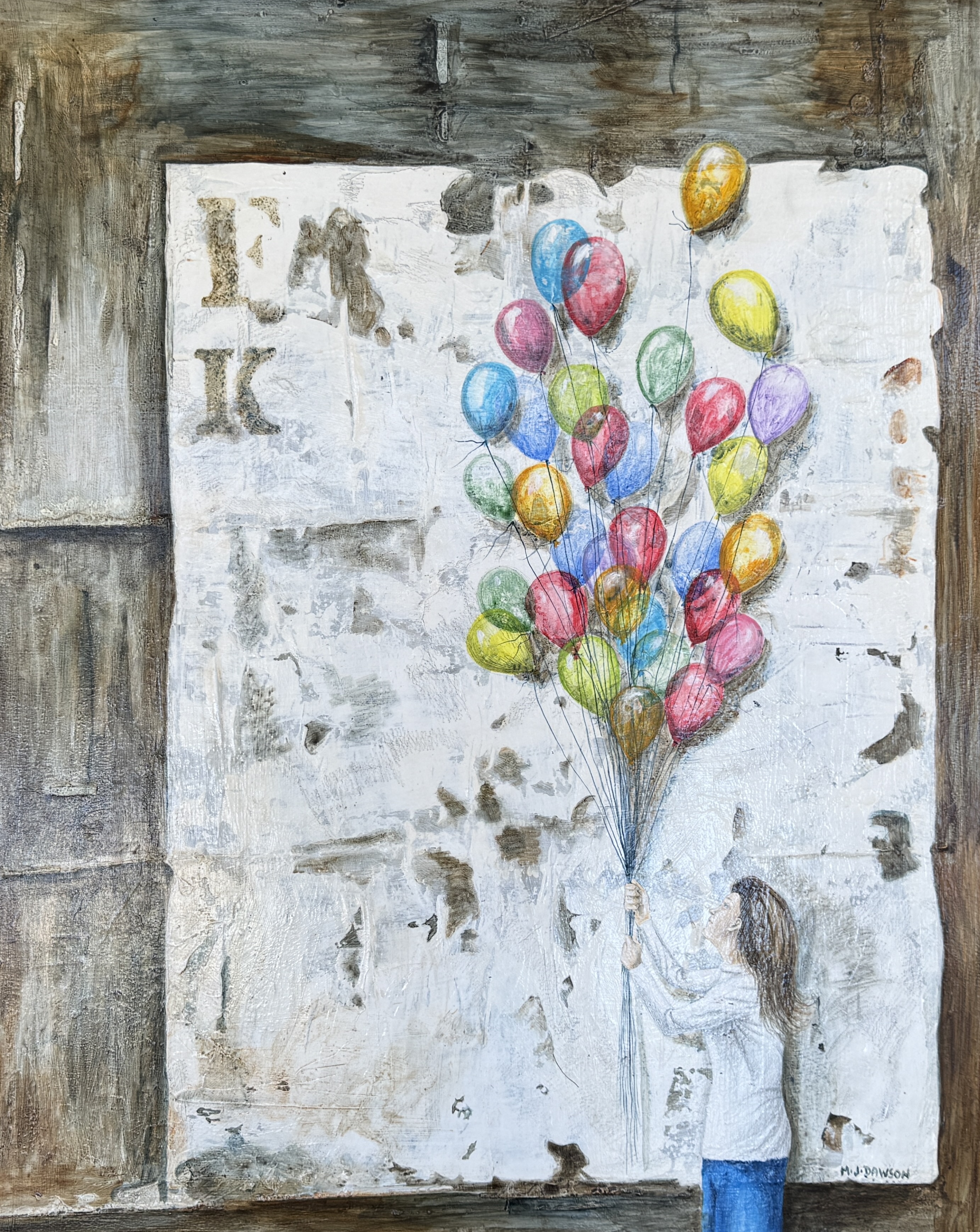 M.J. DAWSON, OIL ON BOARD