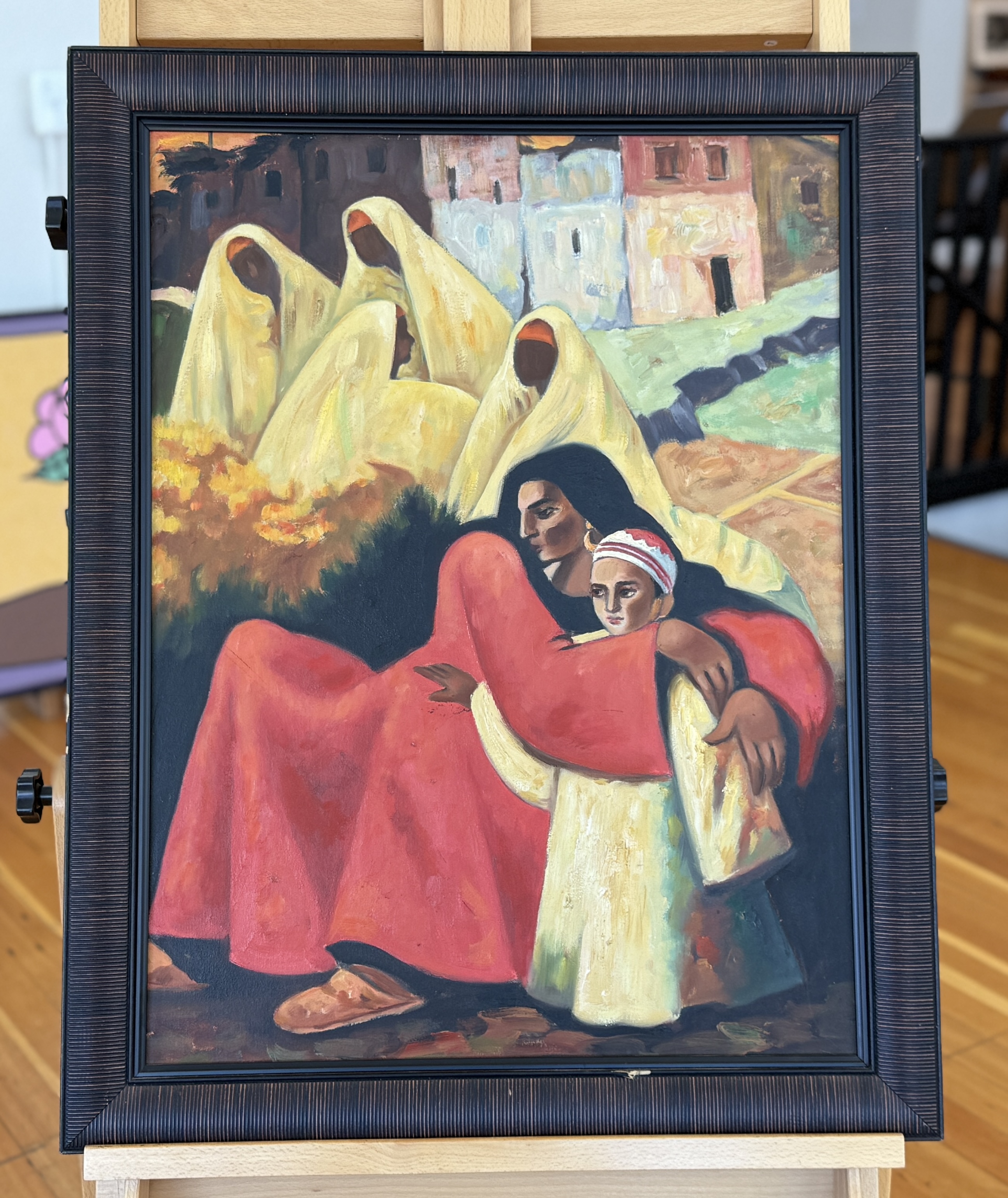 OIL PAINTING, IN THE STYLE OF HUSSEIN BICAR