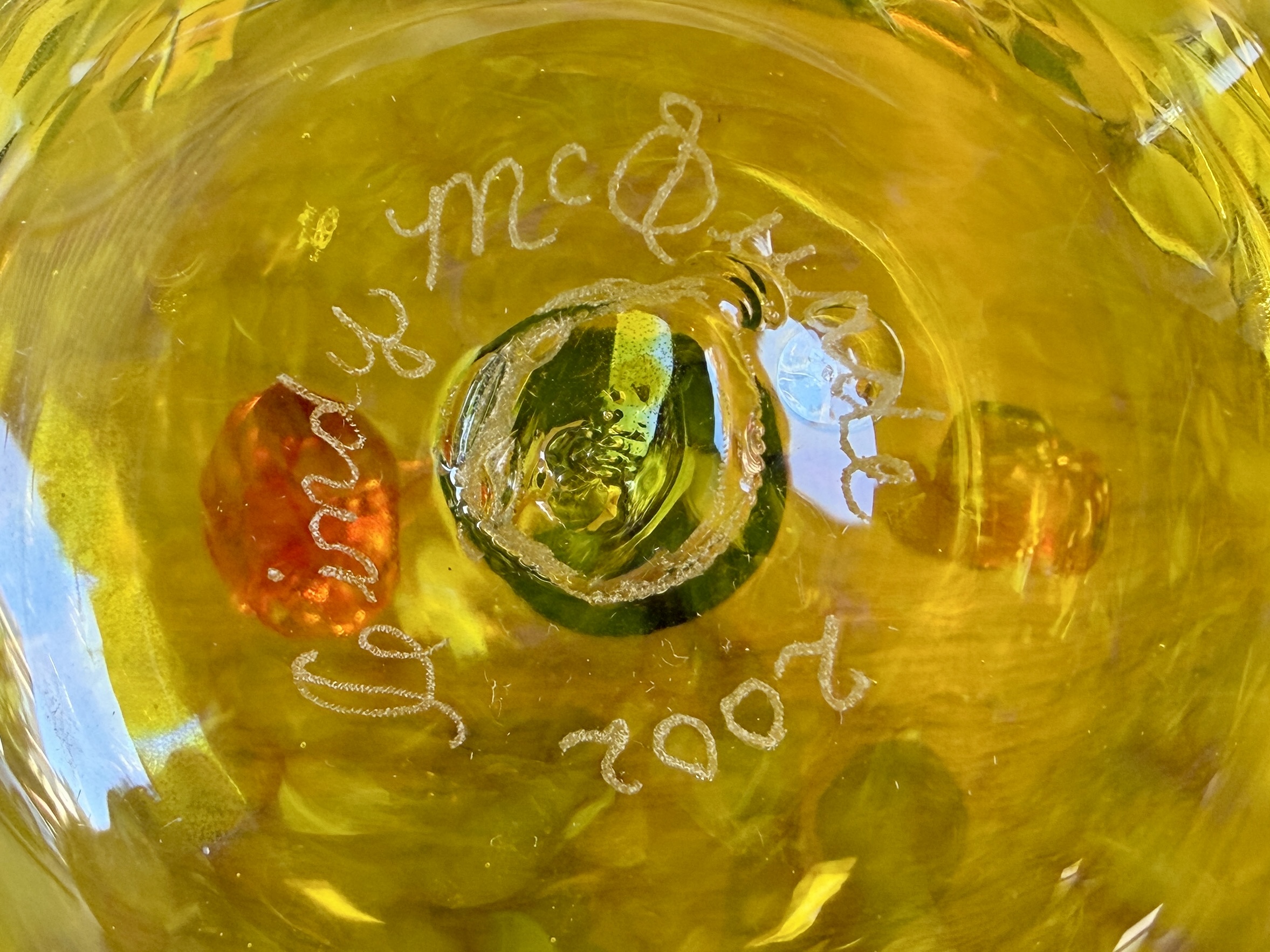 CINDY MCQUADE, BLOWN GLASS TEAPOT