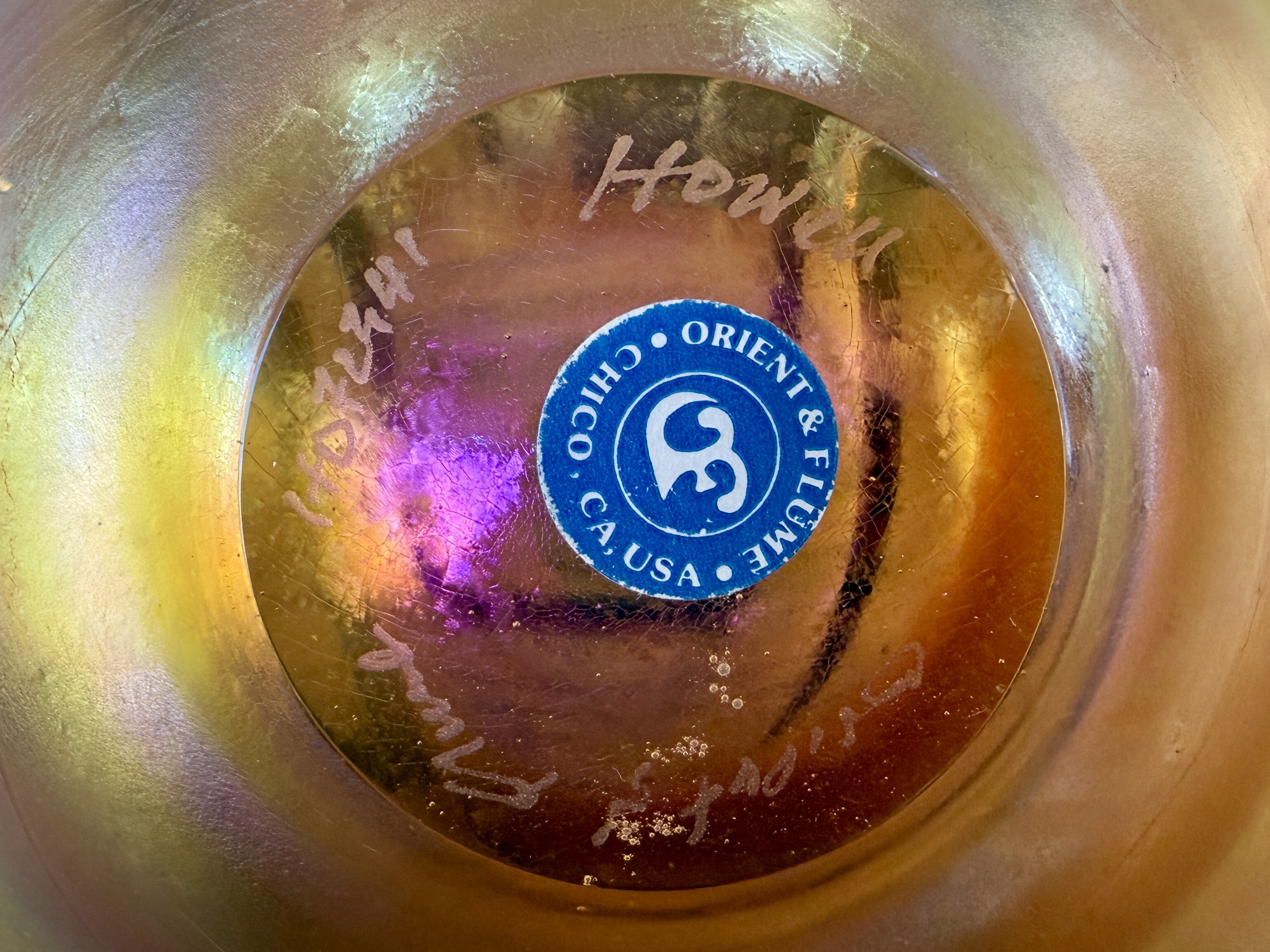 JEFF HOWELL FOR ORIENT & FLUME, GLASS PLATE