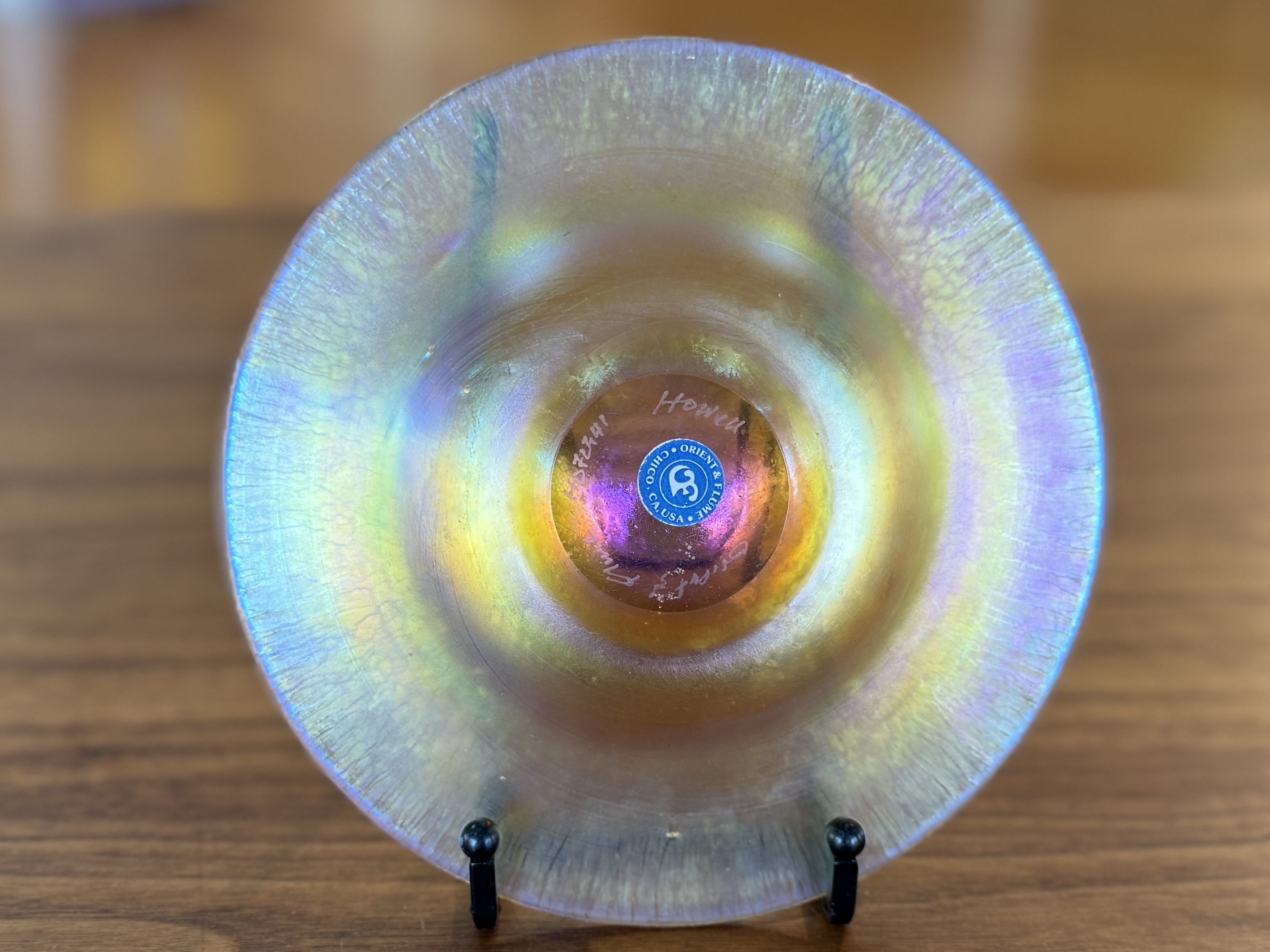 JEFF HOWELL FOR ORIENT & FLUME, GLASS PLATE