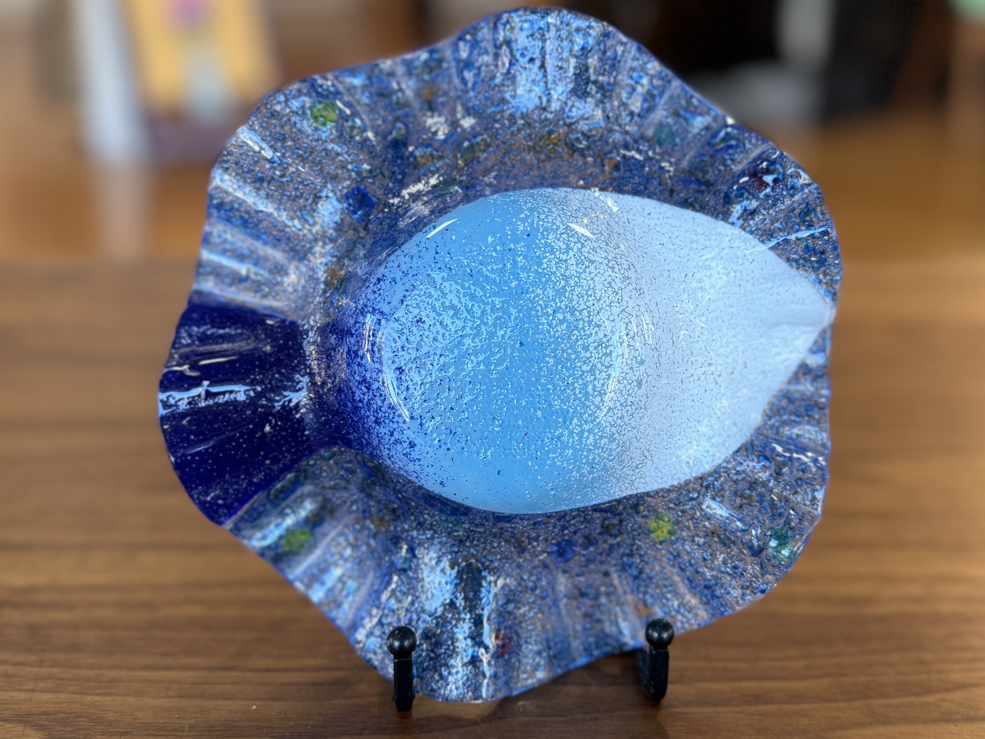 FISH THEMED FUSED ART GLASS BOWL #1