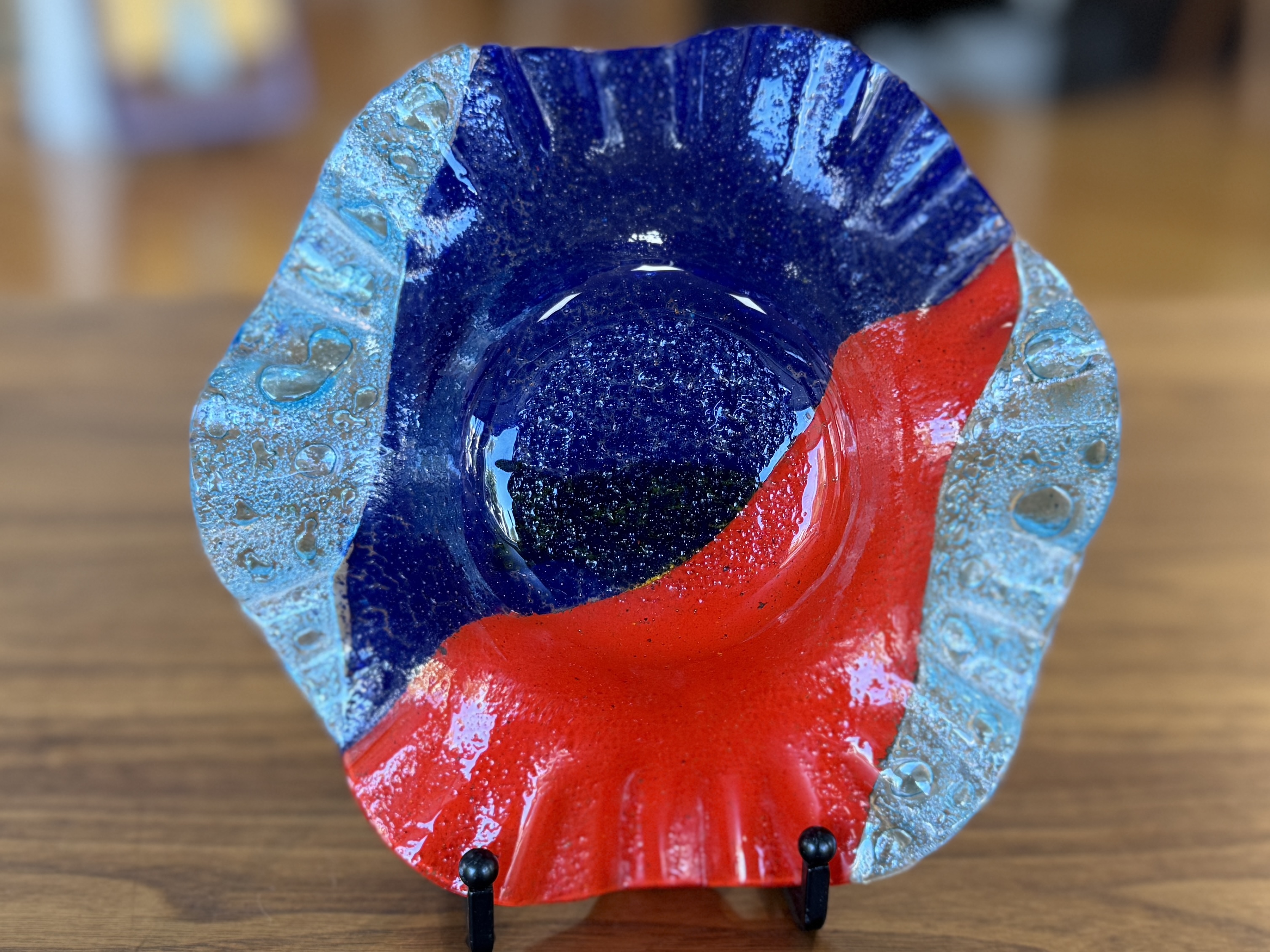 FISH THEMED FUSED ART GLASS BOWL #2