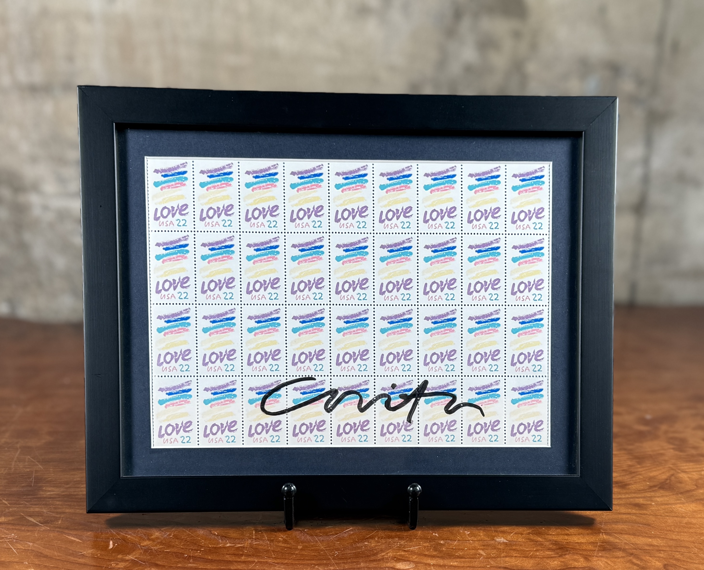 CORITA KENT, SIGNED STAMP SHEET