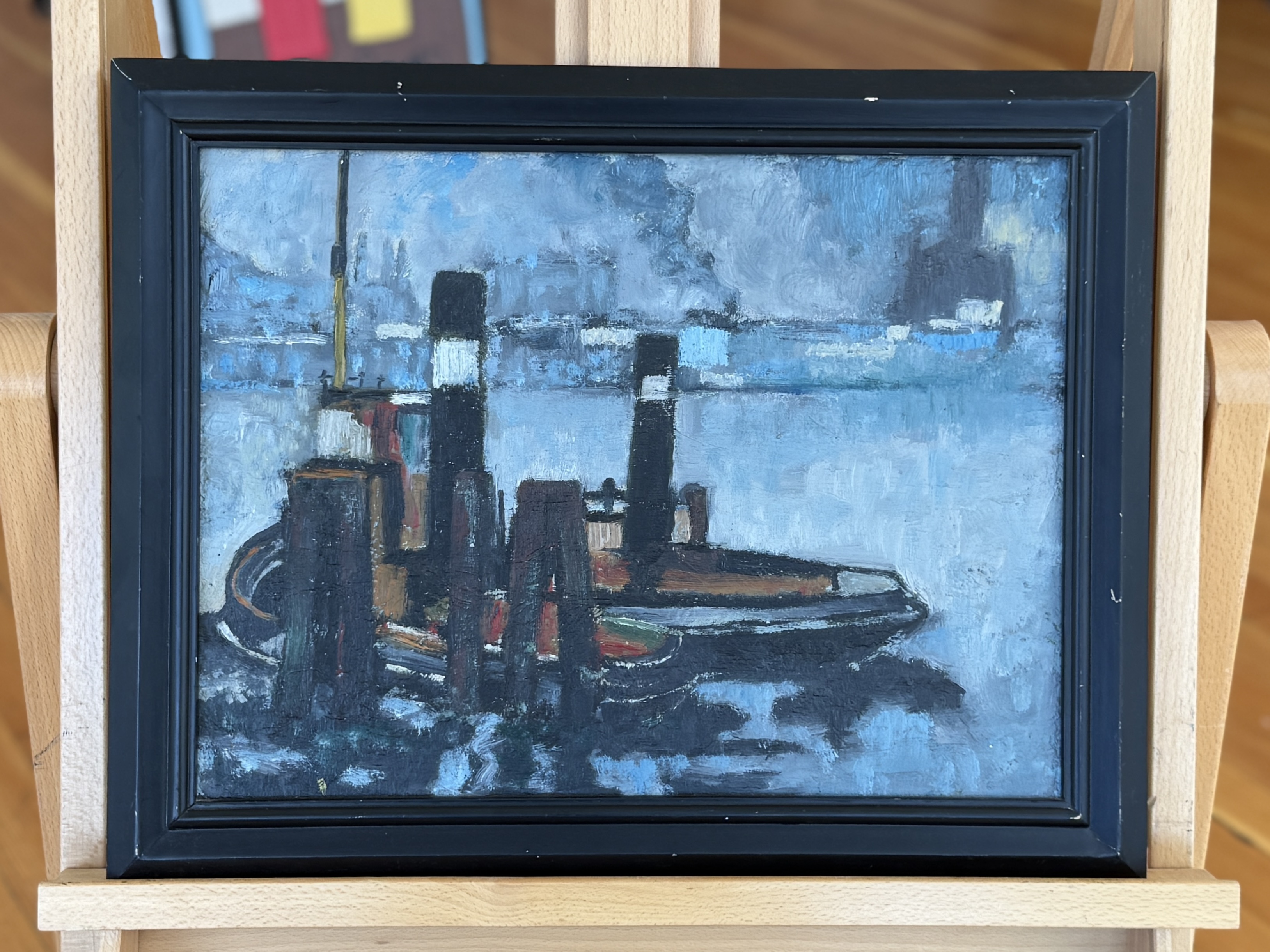NAUTICAL THEME, OIL ON BOARD