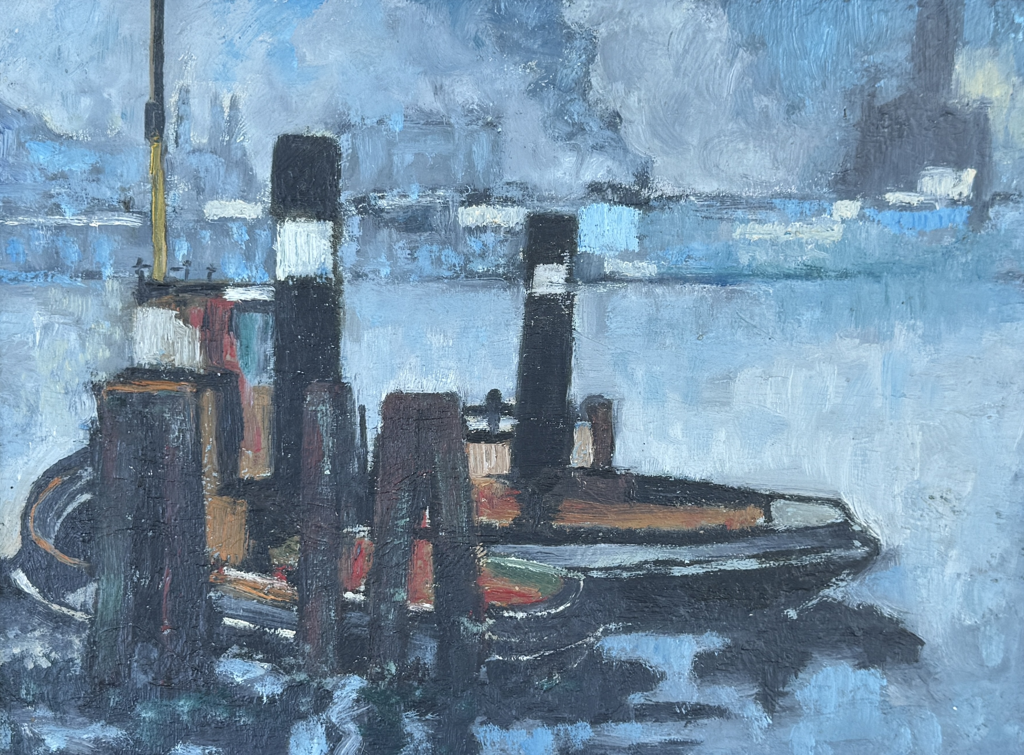 NAUTICAL THEME, OIL ON BOARD