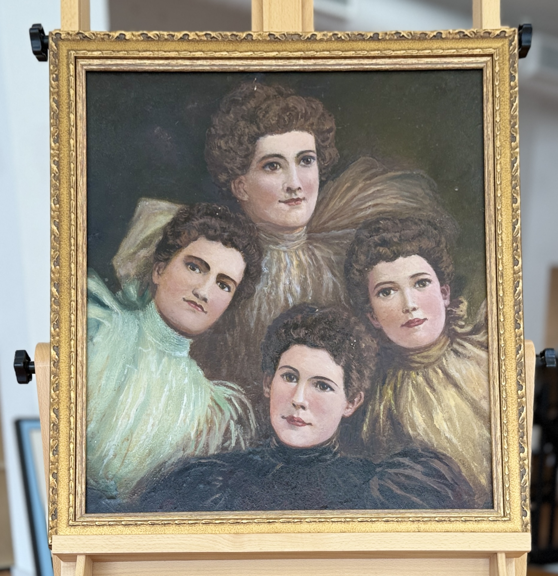 OIL PAINTING OF VICTORIAN WOMEN