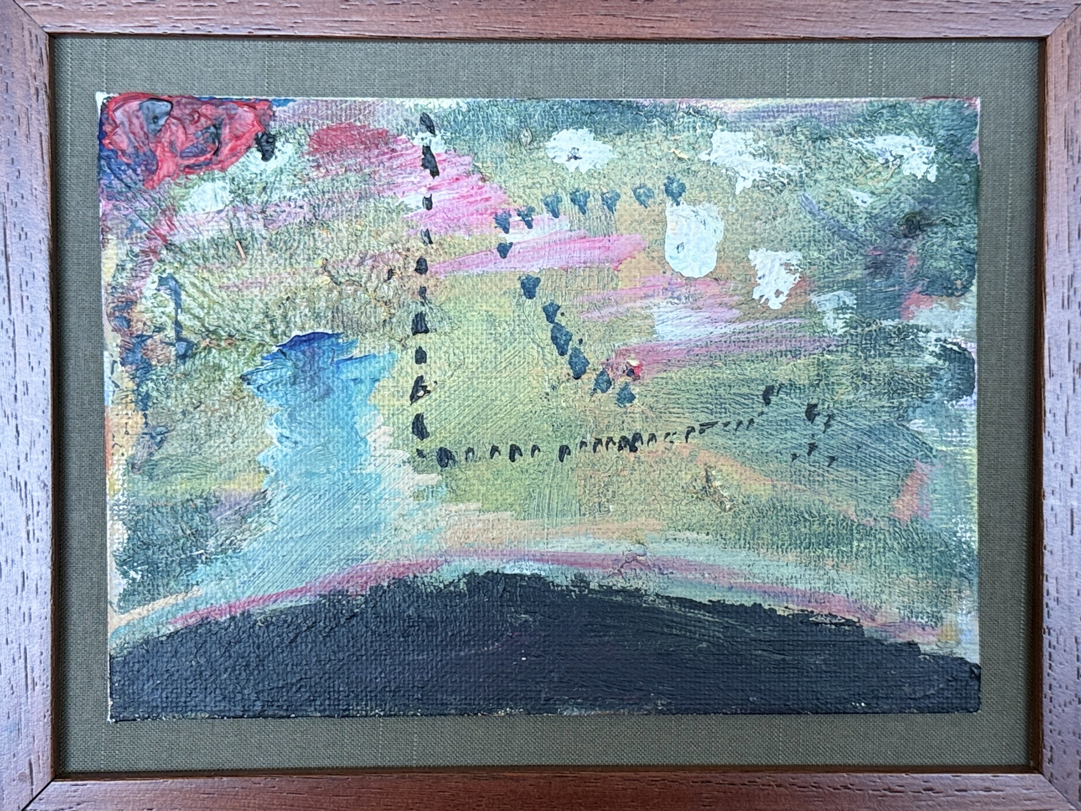 SMALL ABSTRACT PAINTING ON CANVAS