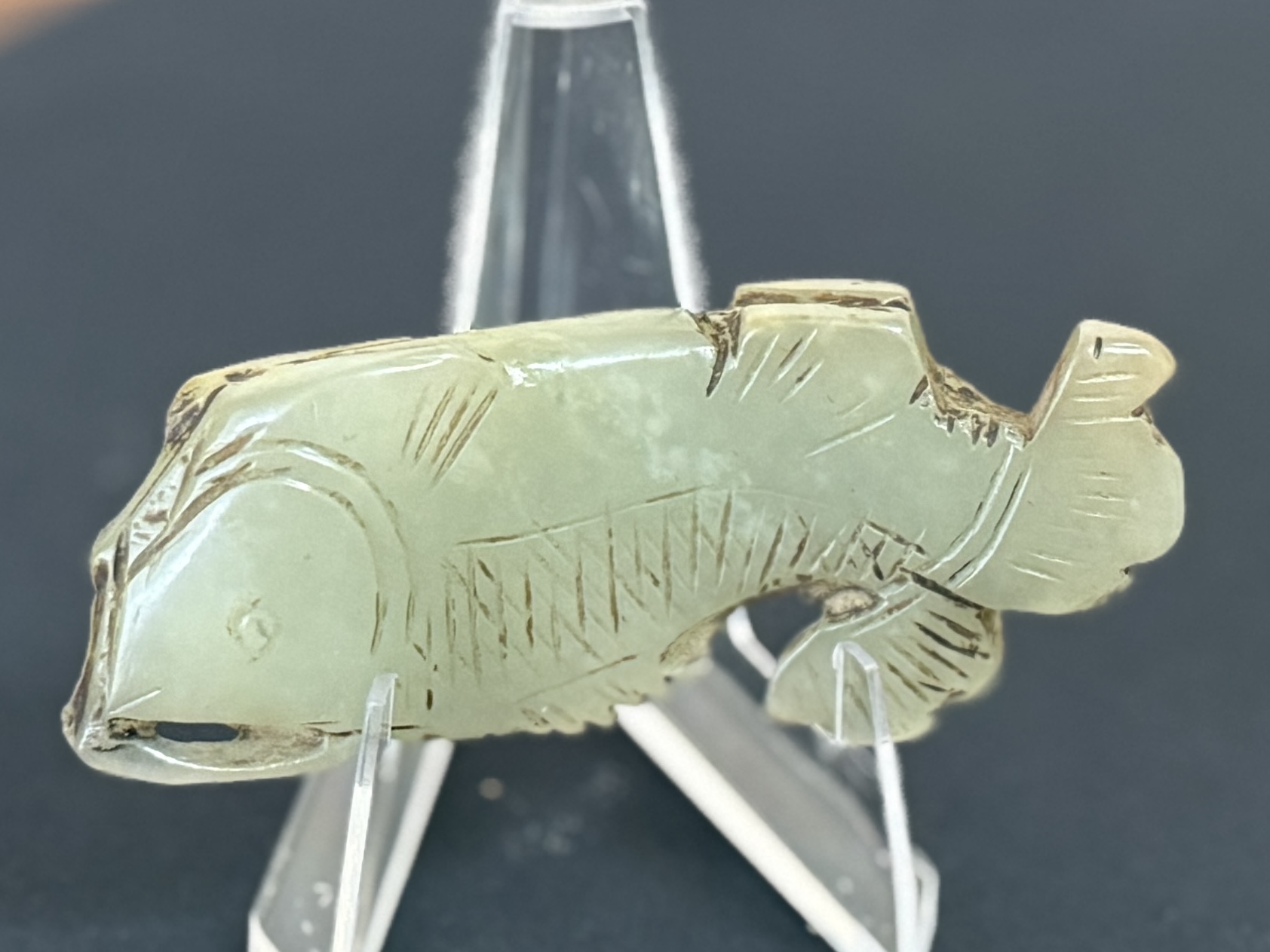 CARVED JADE FISH