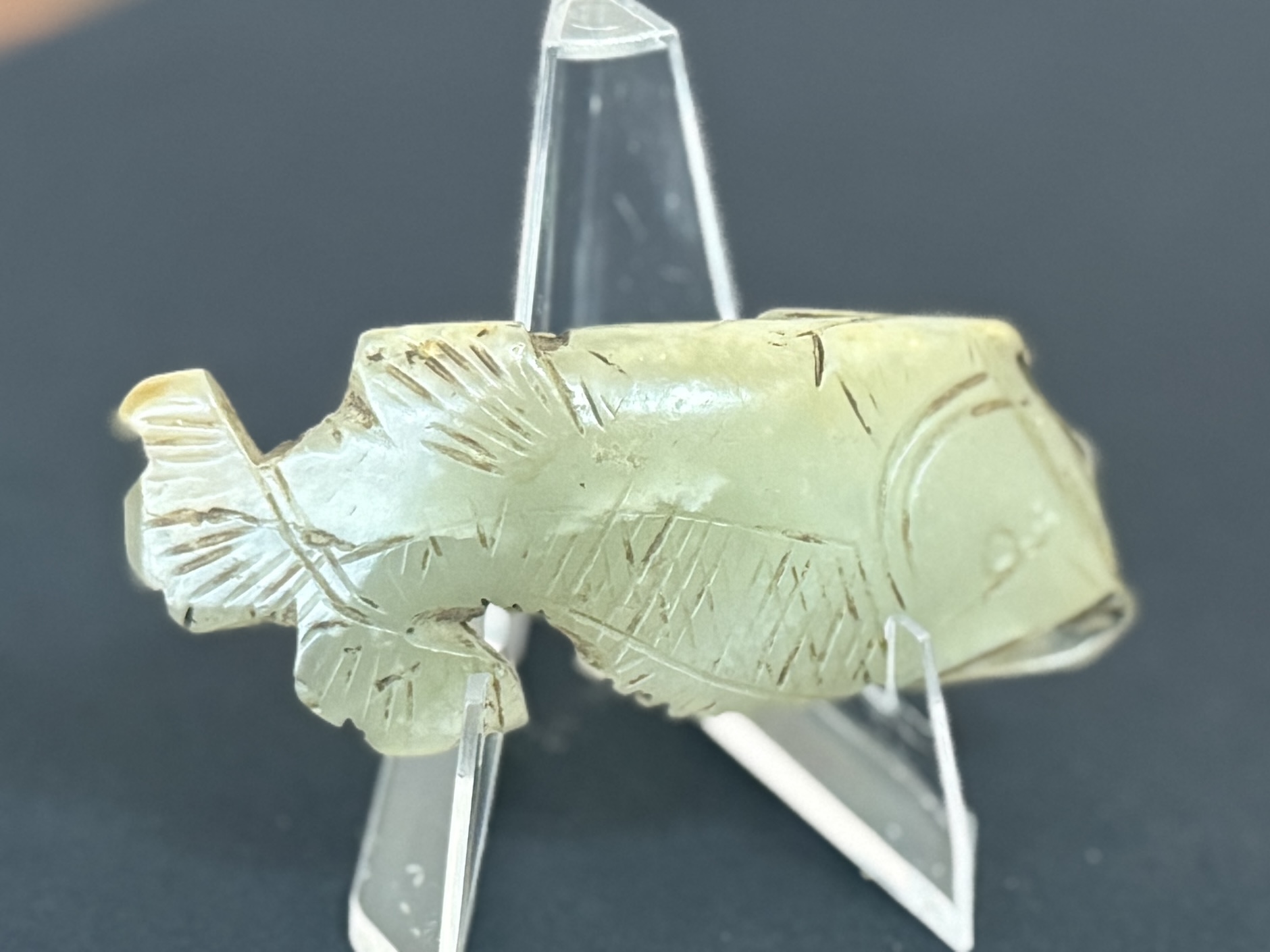 CARVED JADE FISH