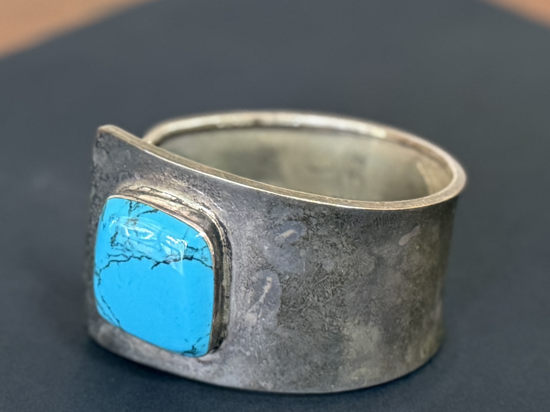 STERLING CUFF WITH TURQUOISE