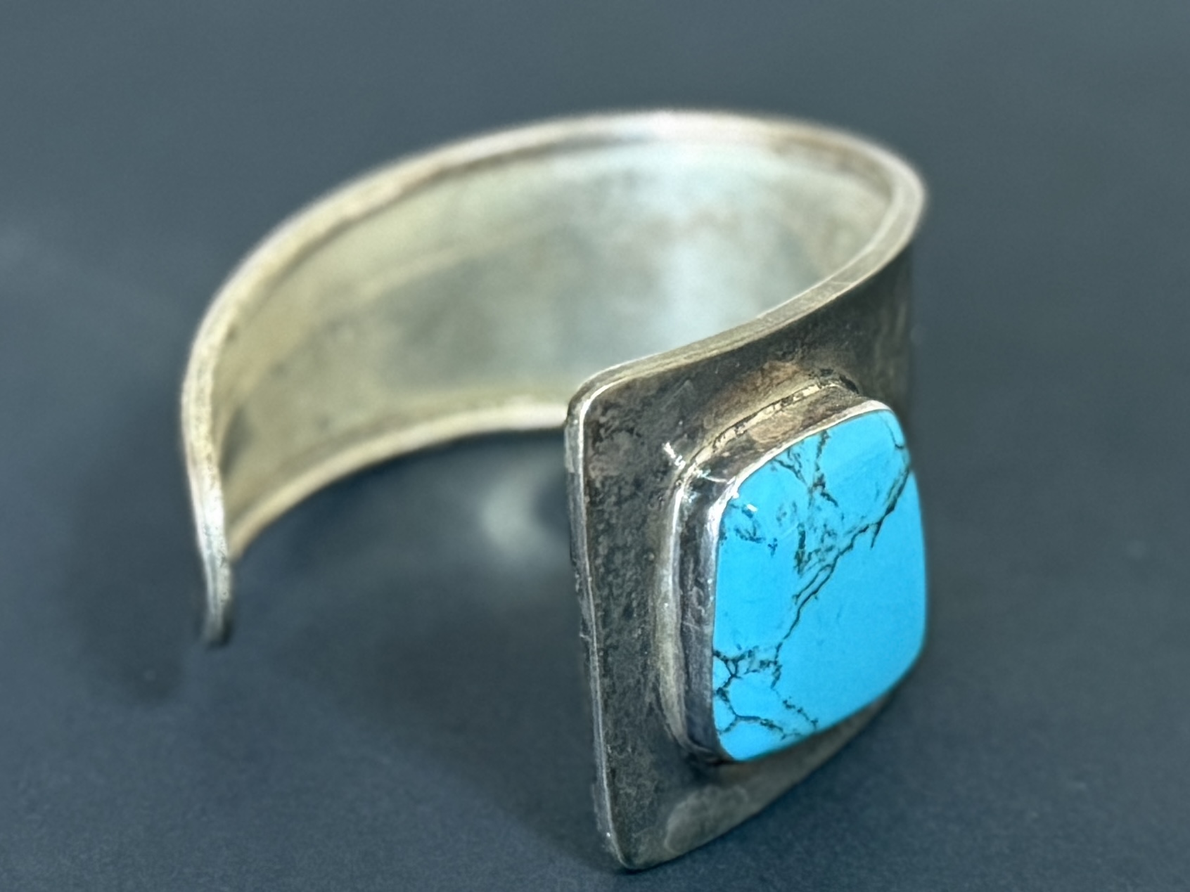STERLING CUFF WITH TURQUOISE