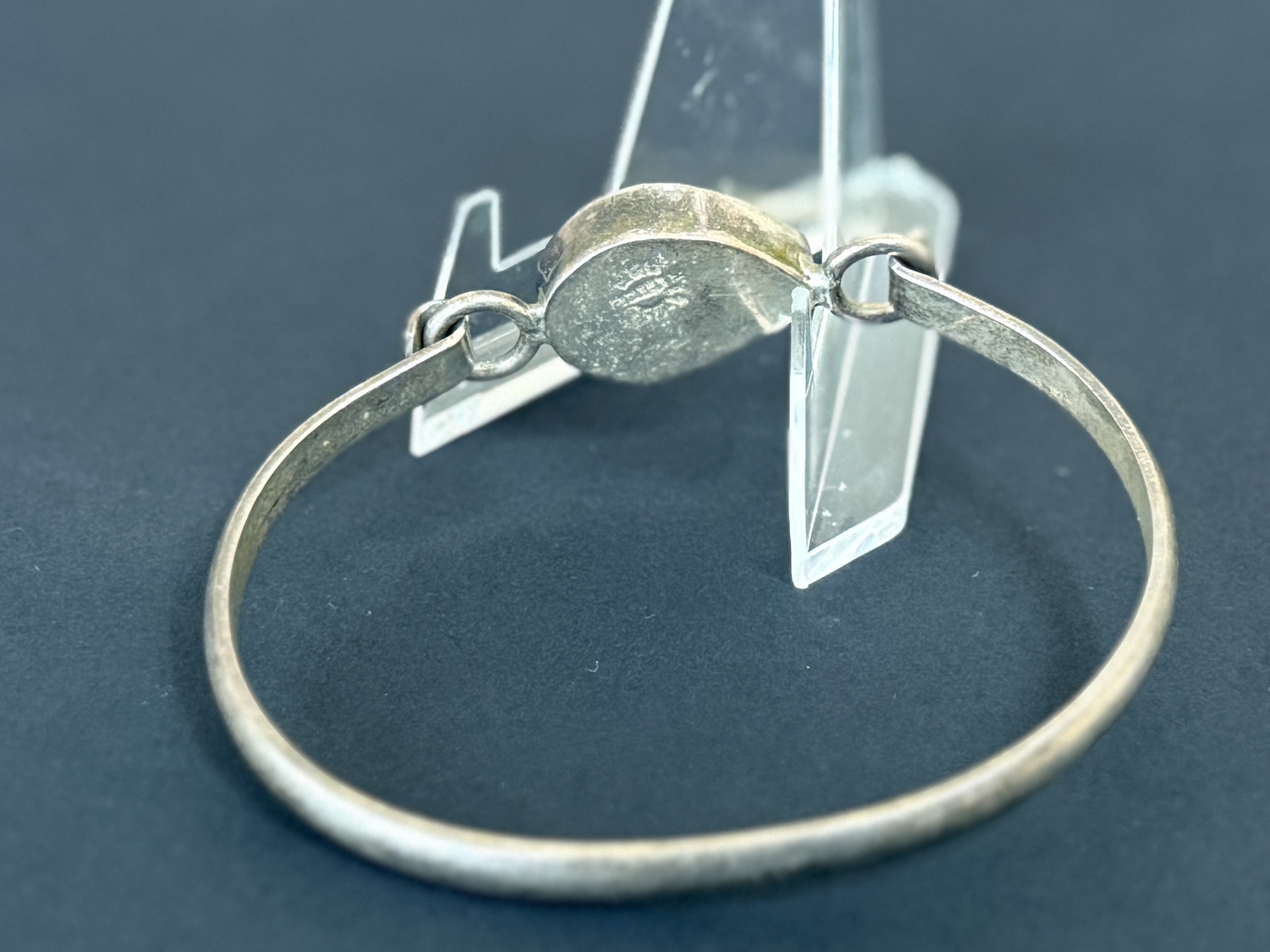 STERLING BRACELET WITH TEARDROP TURQUOISE