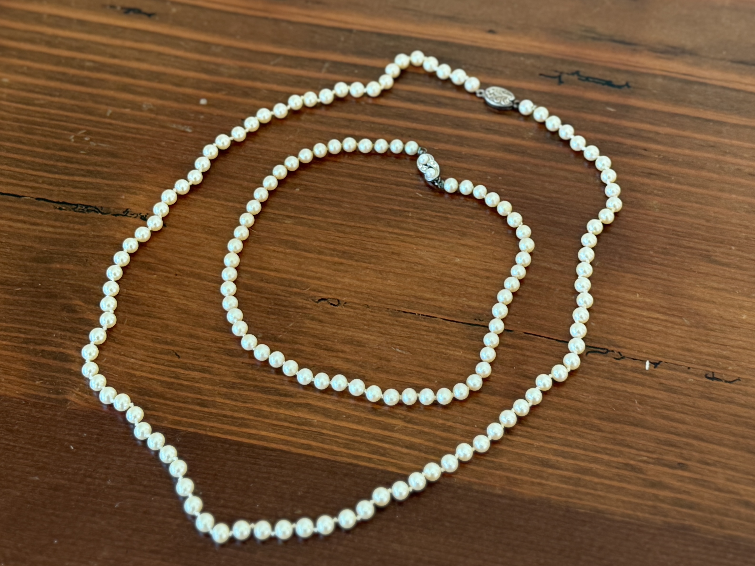PAIR OF ART DECO PEARL NECKLACES