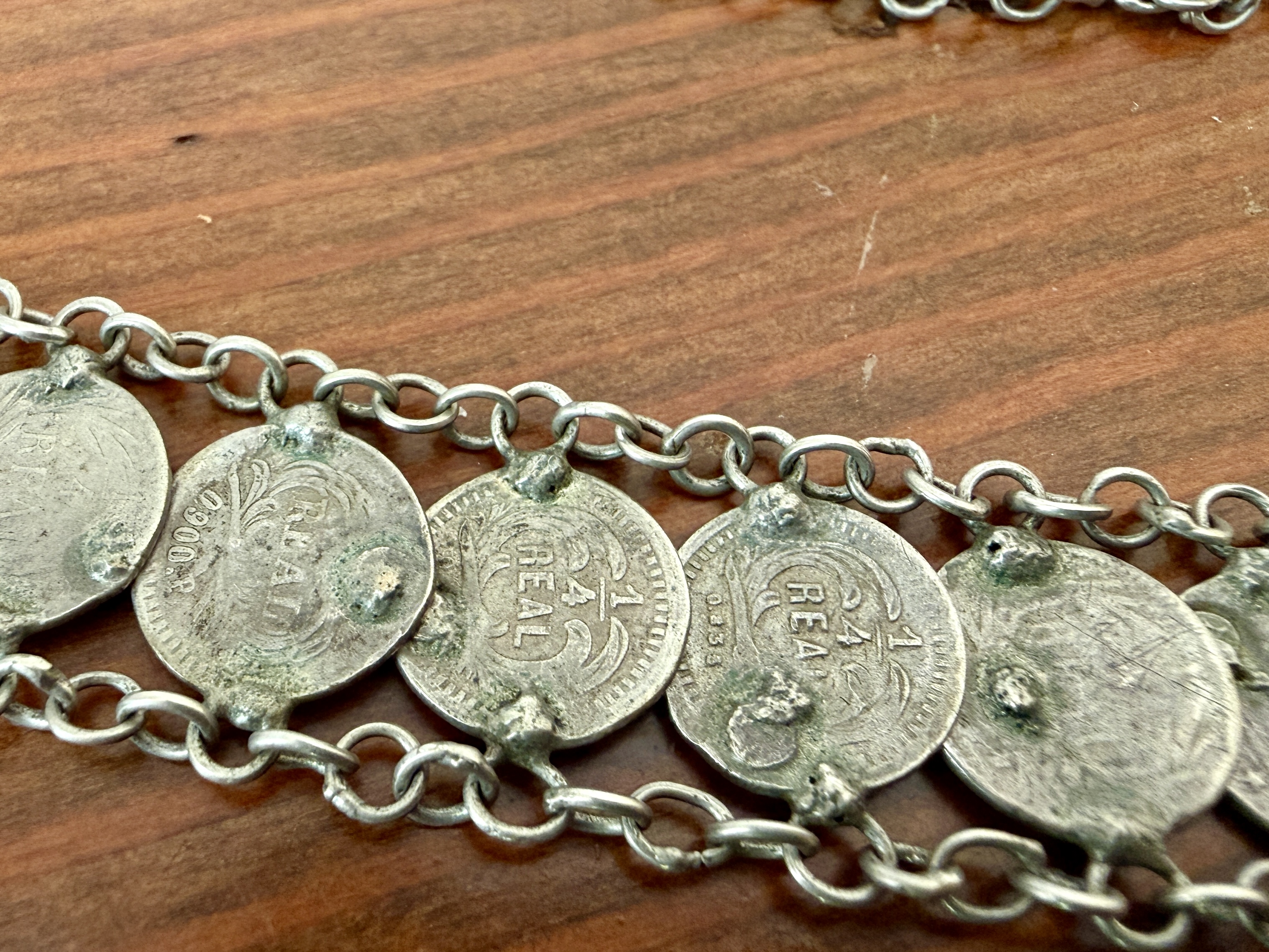 GUATEMALAN SILVER COIN BELT