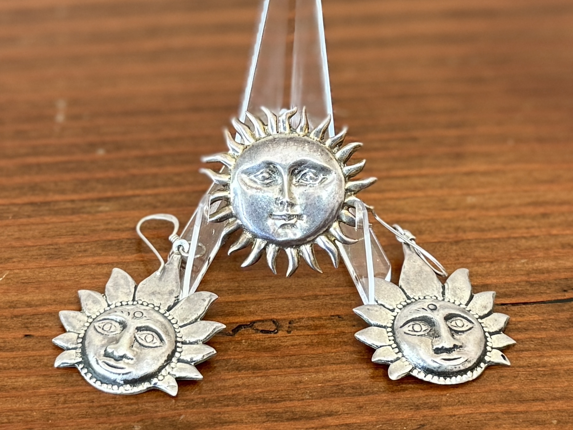 STERLING CELESTIAL SUN FACE JEWELRY