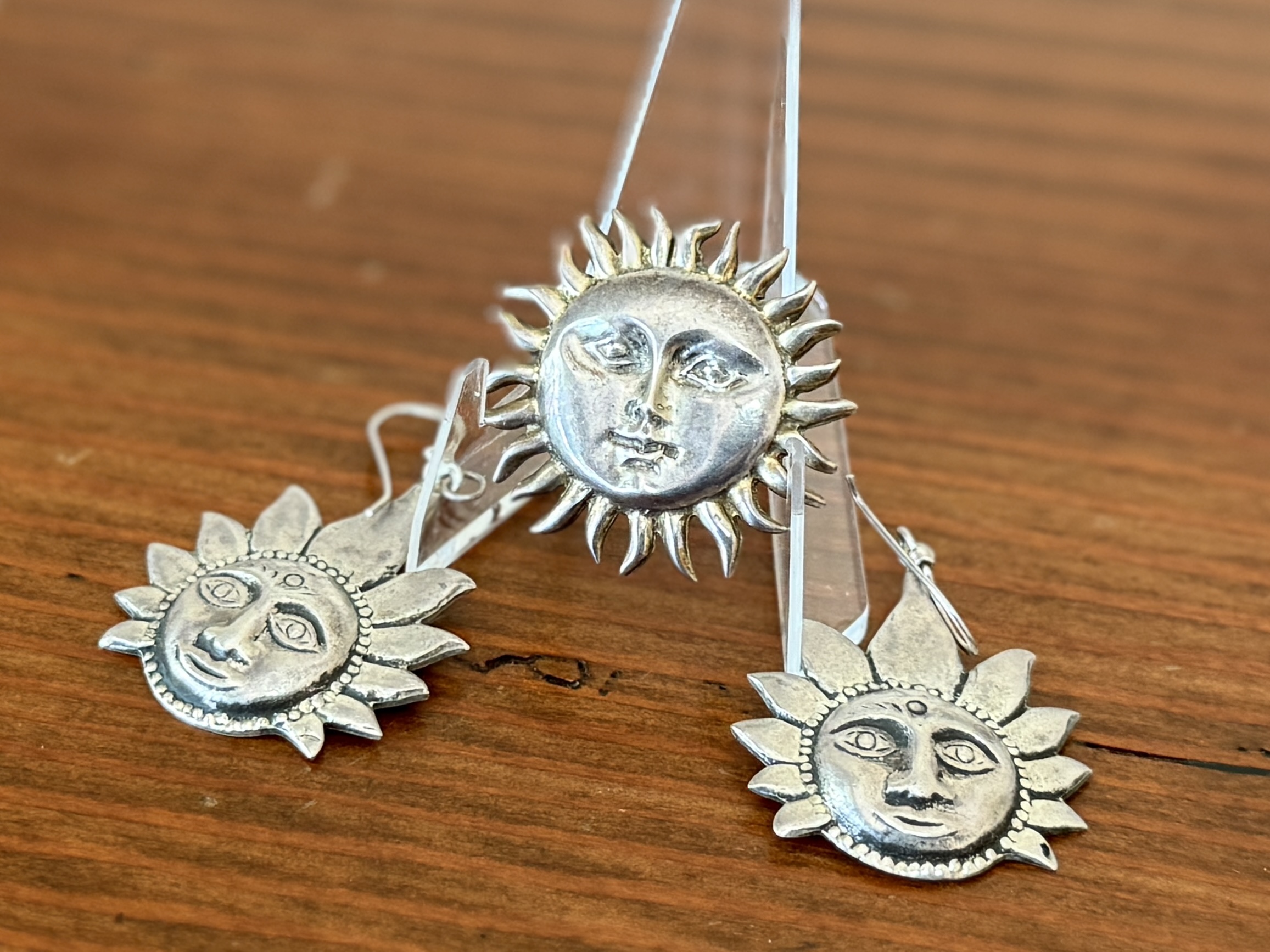 STERLING CELESTIAL SUN FACE JEWELRY