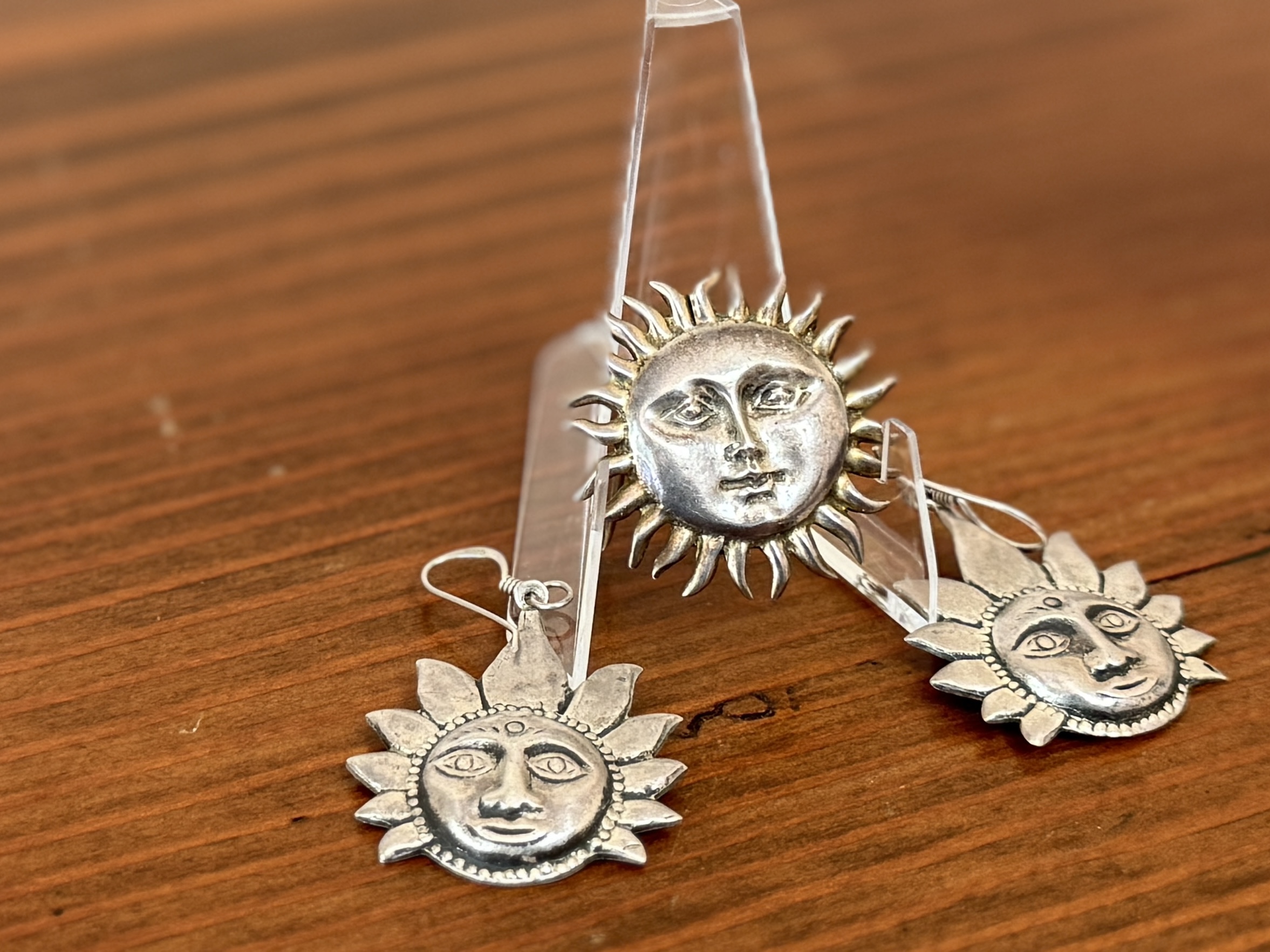 STERLING CELESTIAL SUN FACE JEWELRY