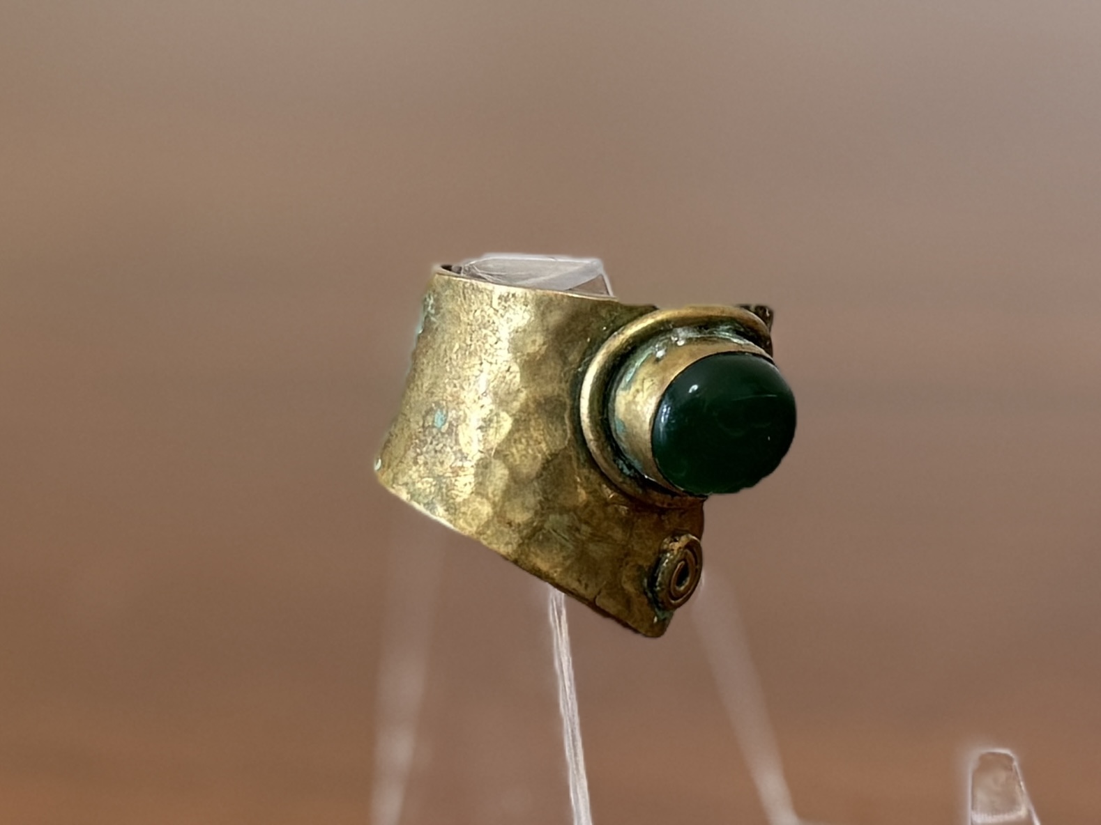 JADE & BRASS RING