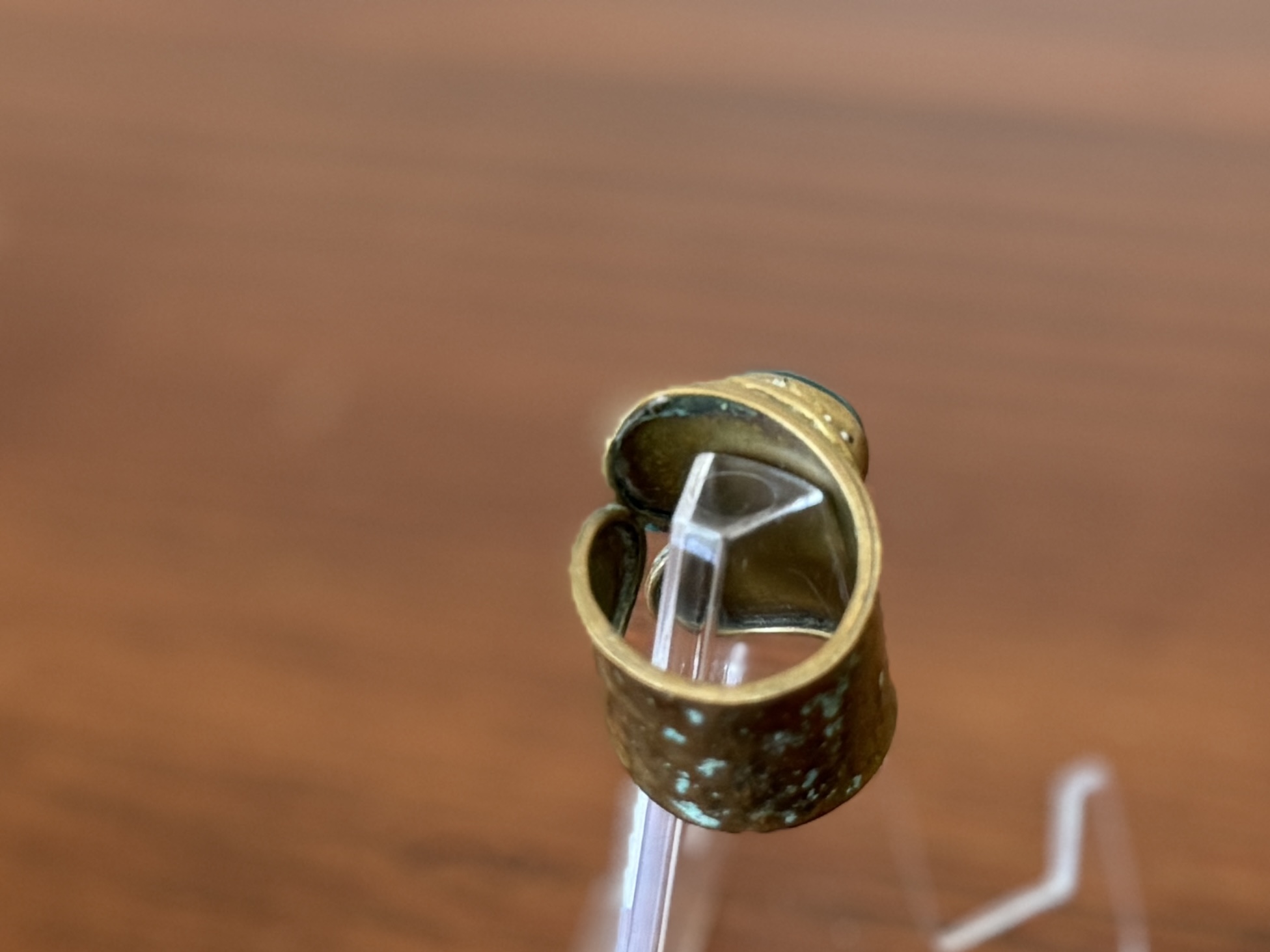 JADE & BRASS RING