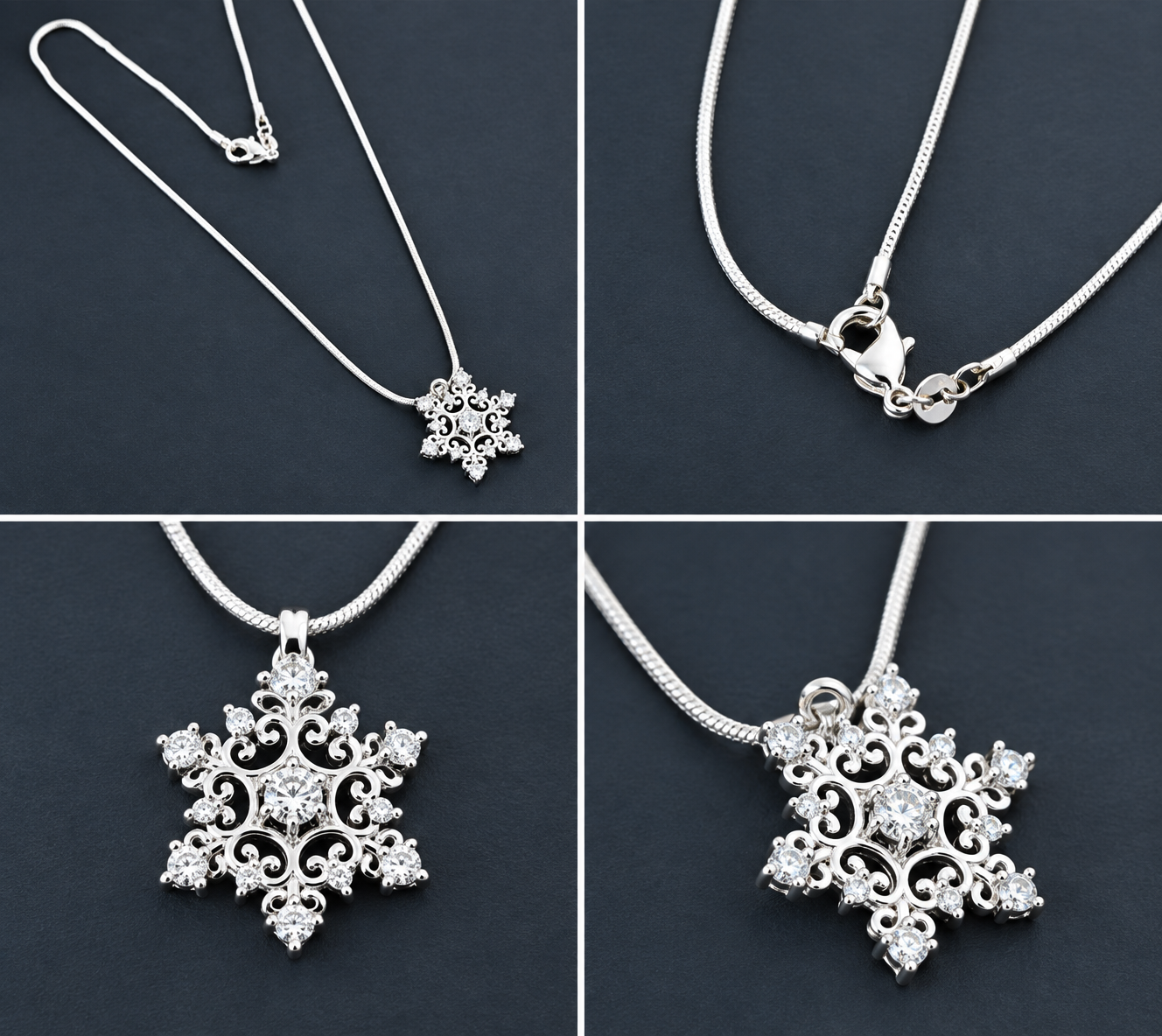 STERLING SNOWFLAKE NECKLACE