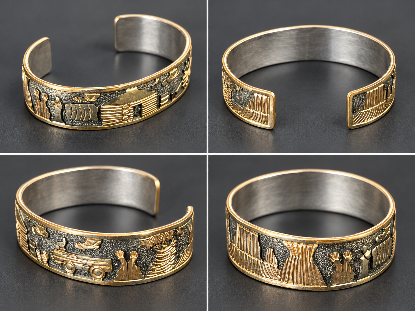 FLOYD BECENTI JR. & LLOYD BECENTI, "STORYTELLER" CUFF BRACELET