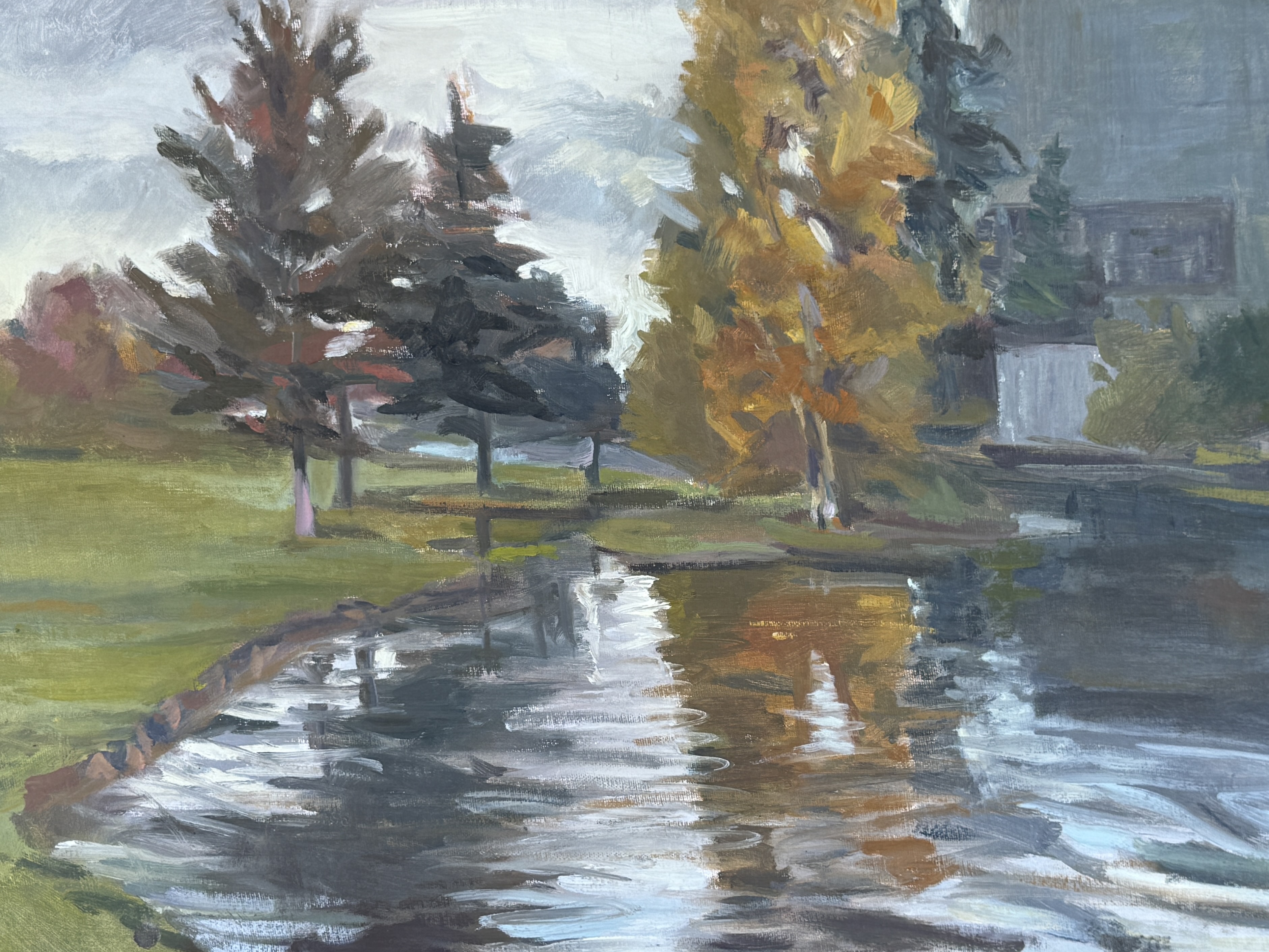 LANDSCAPE, OIL ON BOARD