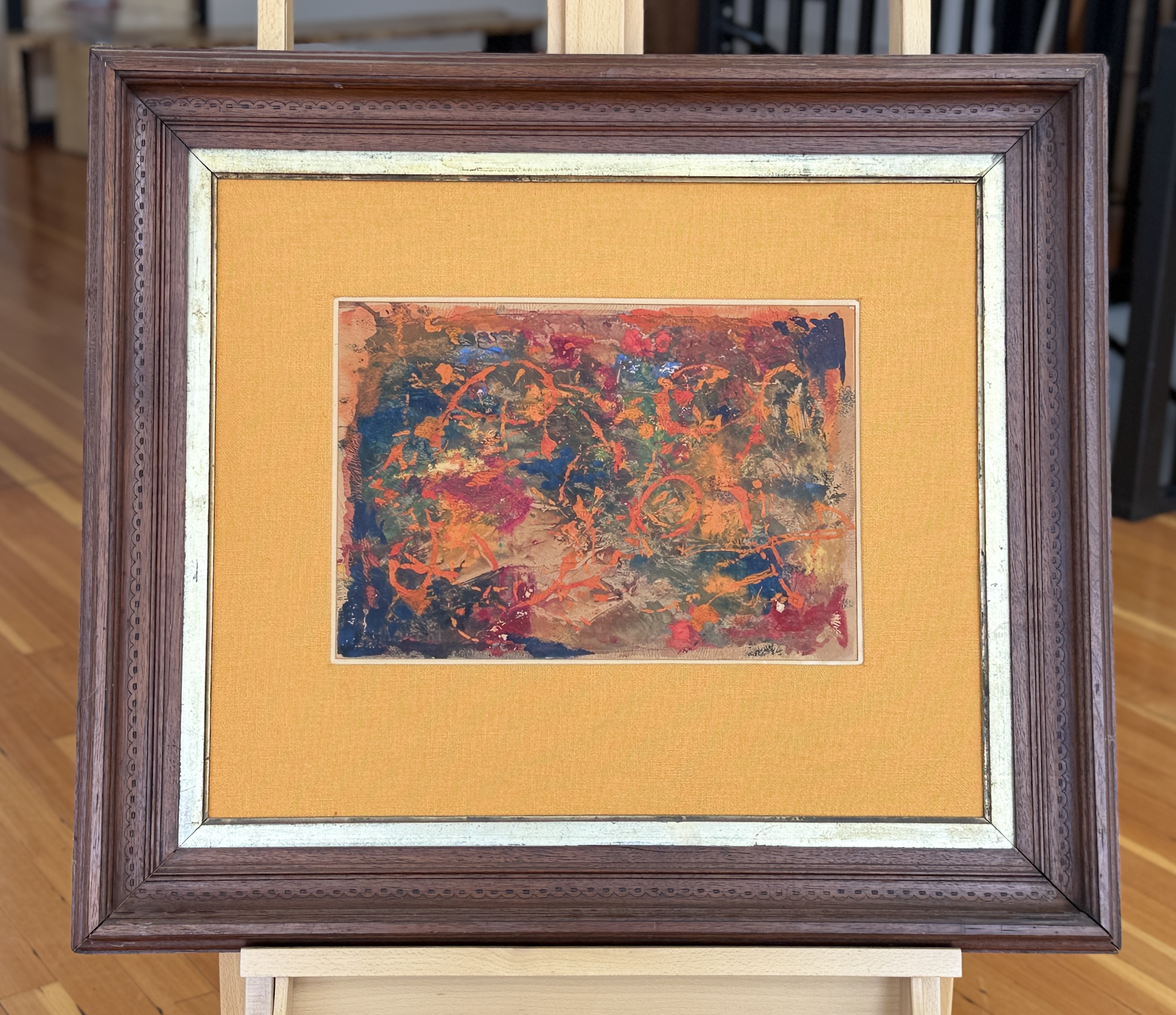 Abstract Expressionist Style Painting on Board