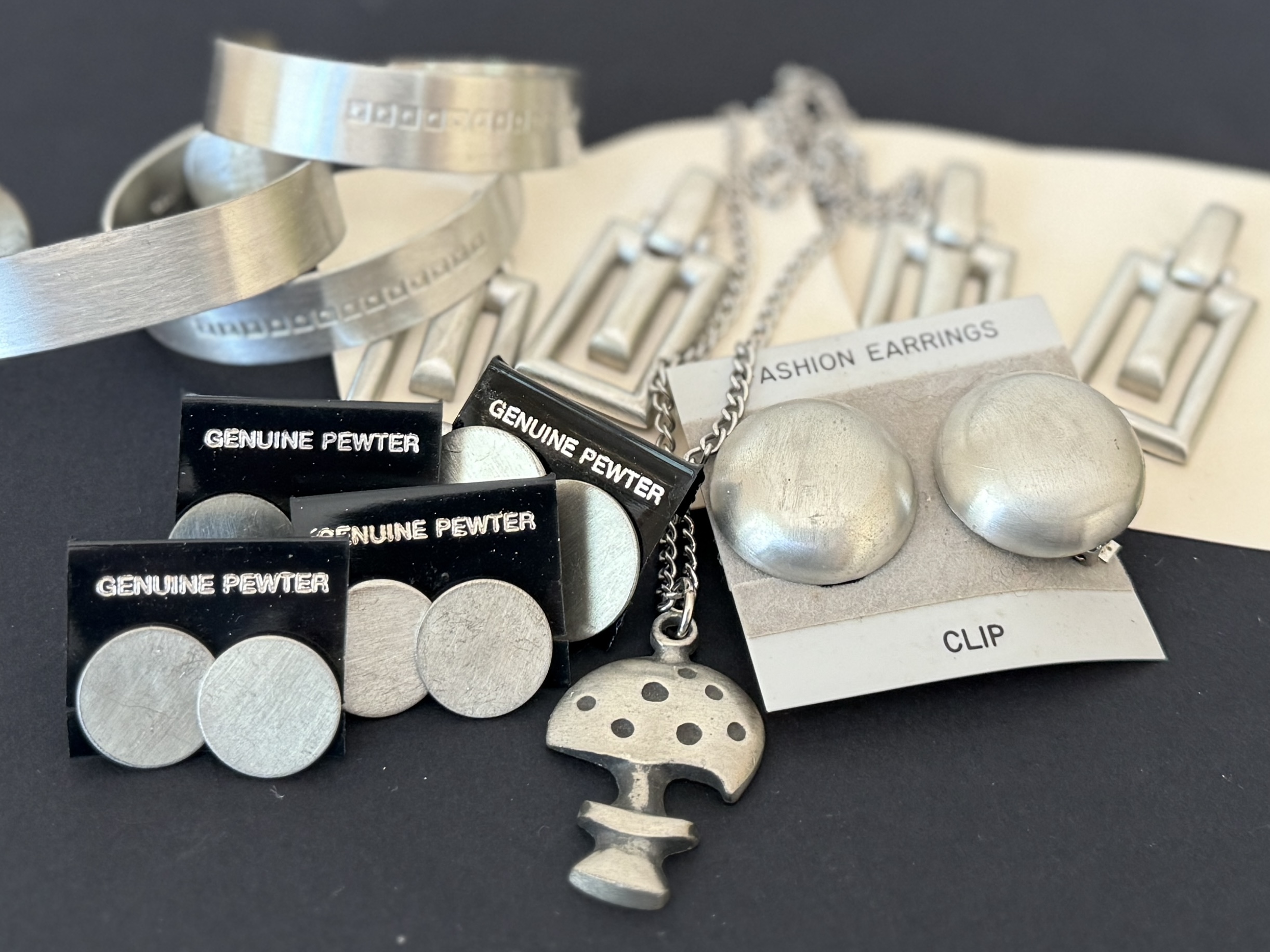 1960s/70s PEWTER JEWELRY COLLECTION