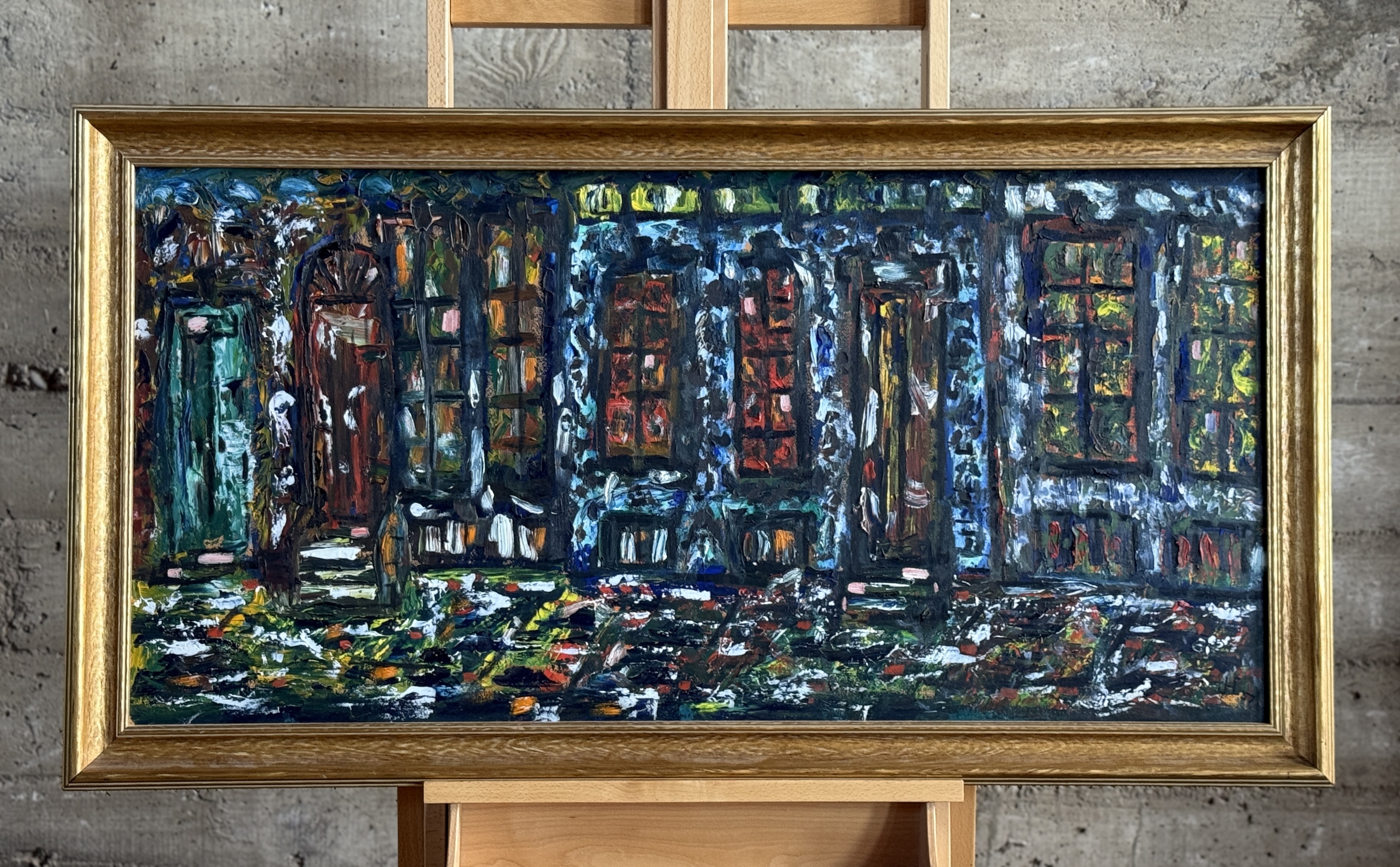 JOHN H. CORRIGAN, "HOUSES IN BALTIMORE - NIGHTSCENE"