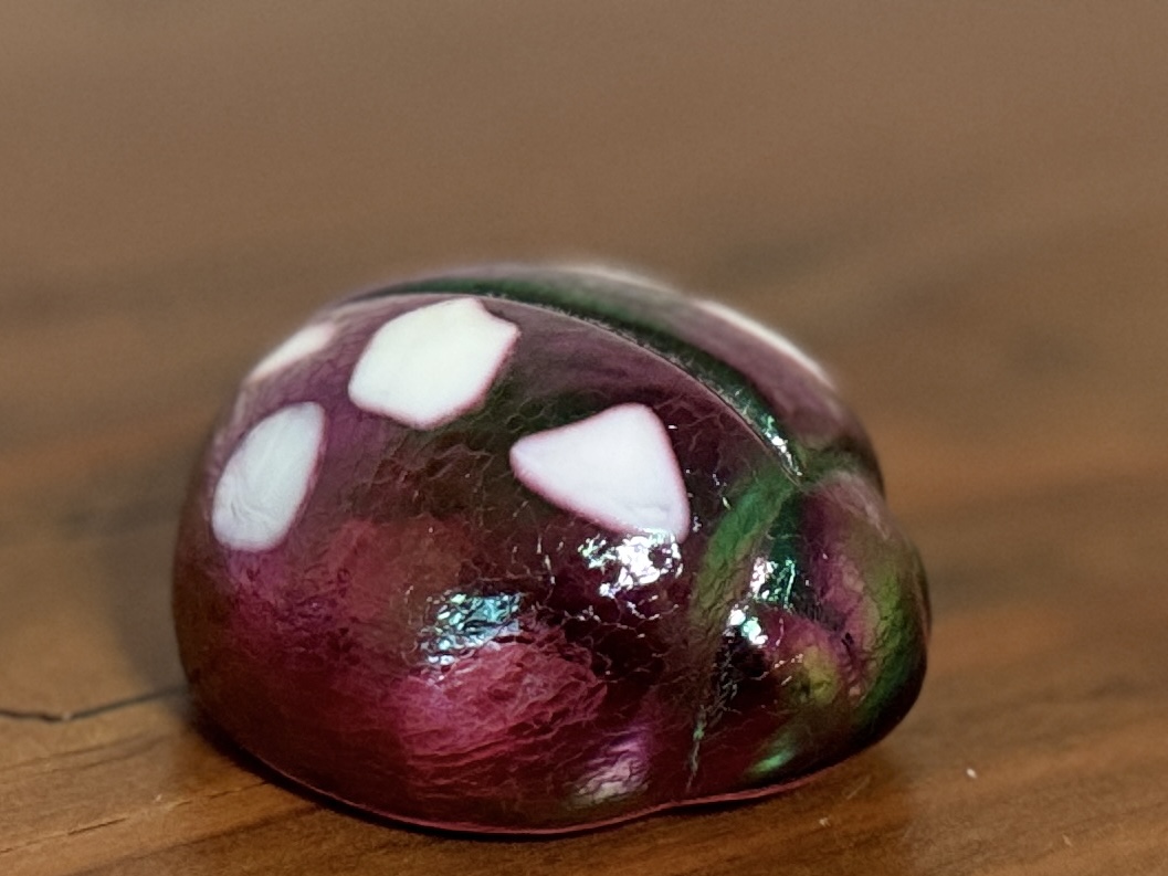 ROBERT HELD, LADYBUG GLASS ART PAPERWEIGHT