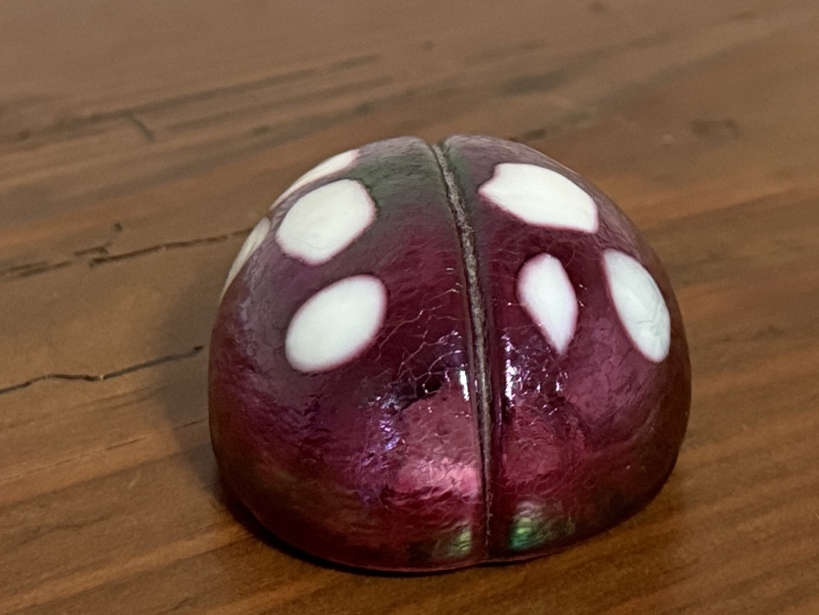 ROBERT HELD, LADYBUG GLASS ART PAPERWEIGHT