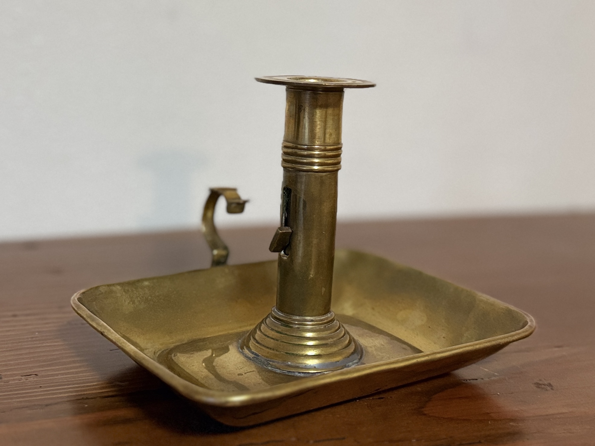 MOTTAHEDEH & COMPANY, BRASS BEDSIDE CANDLESTICK HOLDER