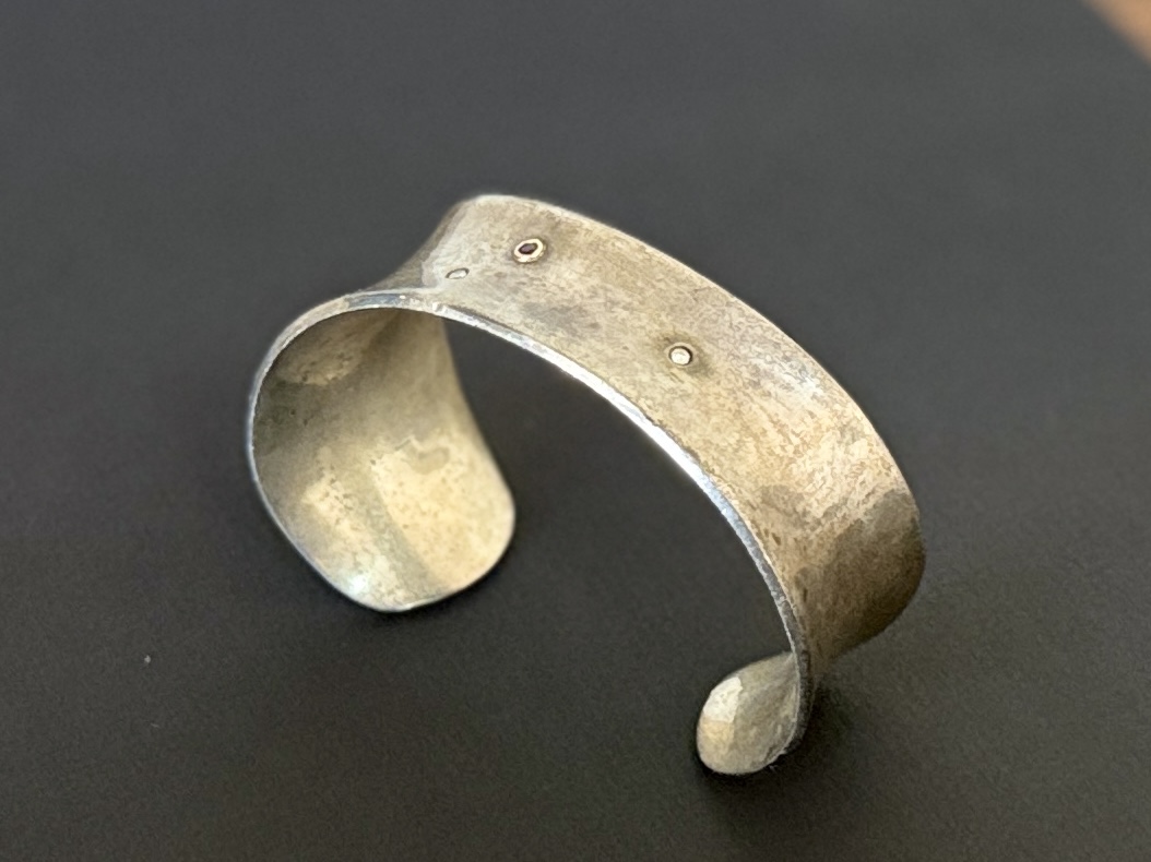 STERLING & 18K GOLD CUFF