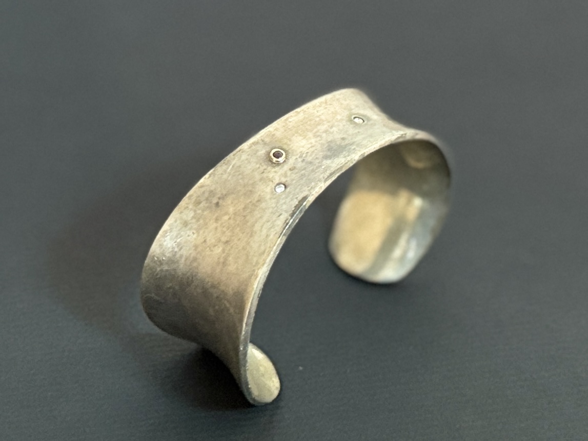 STERLING & 18K GOLD CUFF