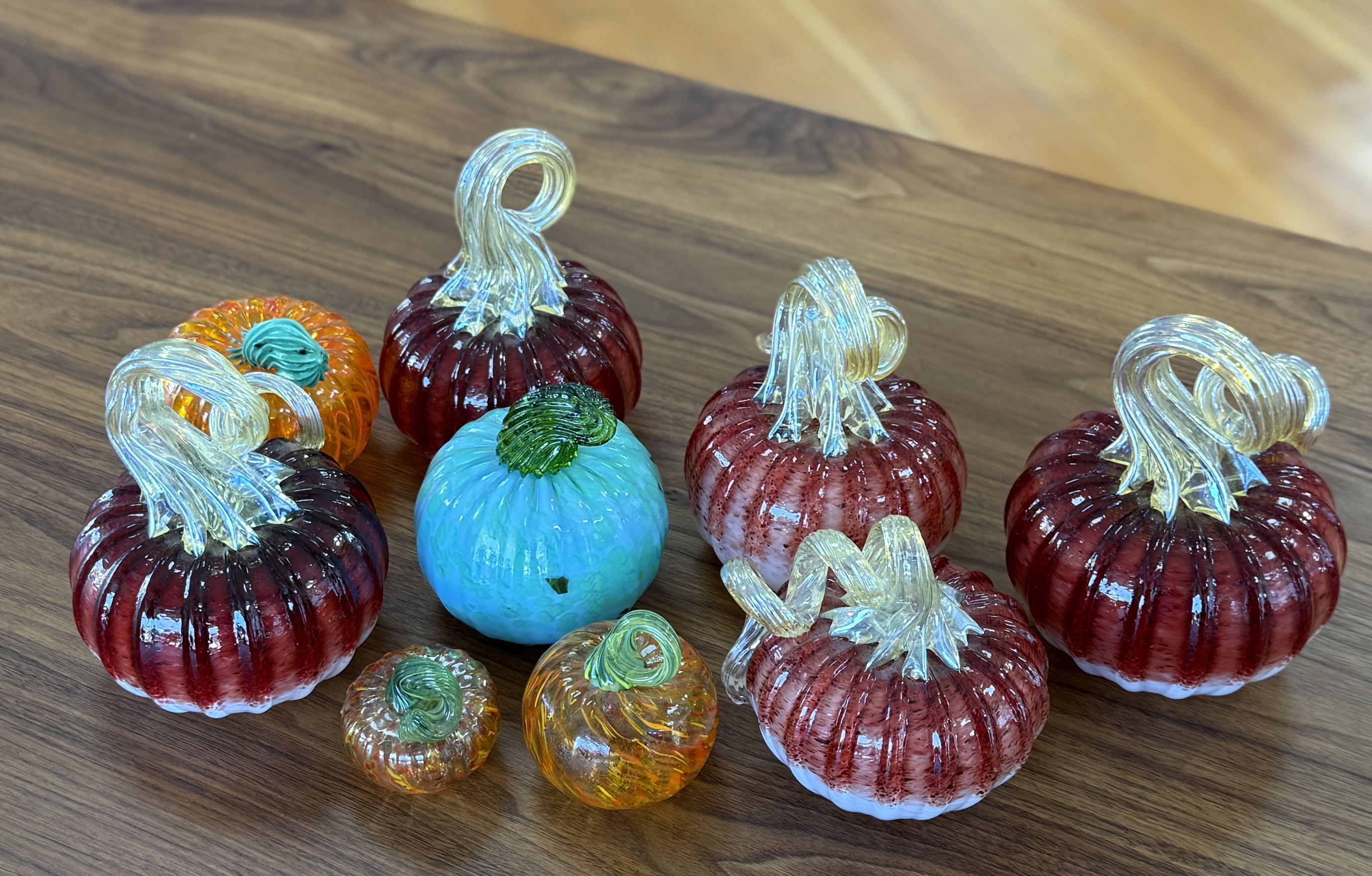 Blown Glass Pumpkin Collection