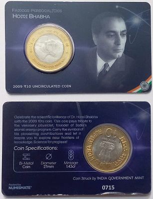 Homi Bhabha Brith Centenary ATM card Rs.10