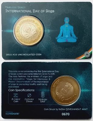 International Day Of Yoga ATM card Rs.10