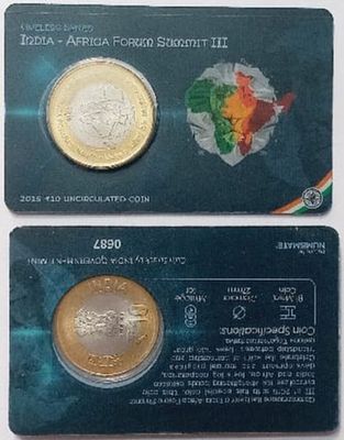 3rd India-Africa Forum Summit ATM card Rs.10