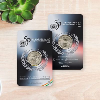 50 Tm Anniversary OF The United Nations - 1995 ATM card Rs.5