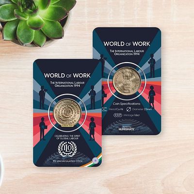World OF Work The International Labour Organization -1994 ATM card Rs.5