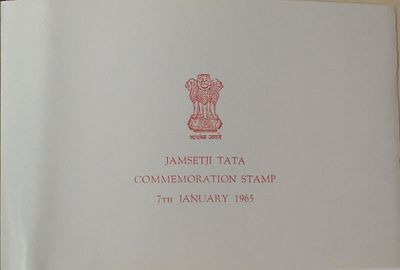 Jamsetji Tata Commemoration Stamp Presentation Pack