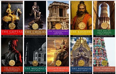 Empires of India -10 Dynasty Collector Set Gold-Plated Reproduction Atm Card Type/Limited Edition