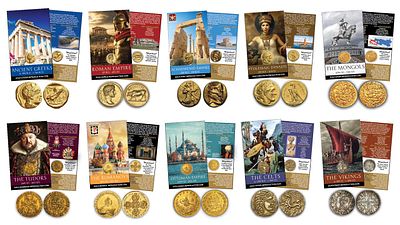 Dynasty Collector Sets -Empires of World Gold & Silver Plated Reproduction Atm Card Type/ 