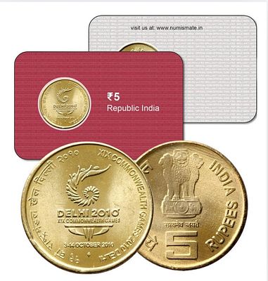 India 2010 – 19th Commonwealth Games Delhi 2010 Atm Rs.5