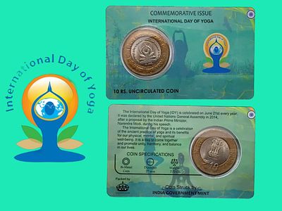 International Day Of Yoga ATM card Rs.10 Pvt Pack