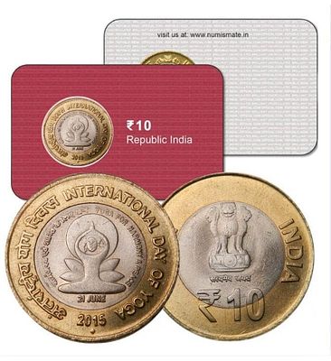 International Day Of Yoga ATM card Rs.10 (Pvt)